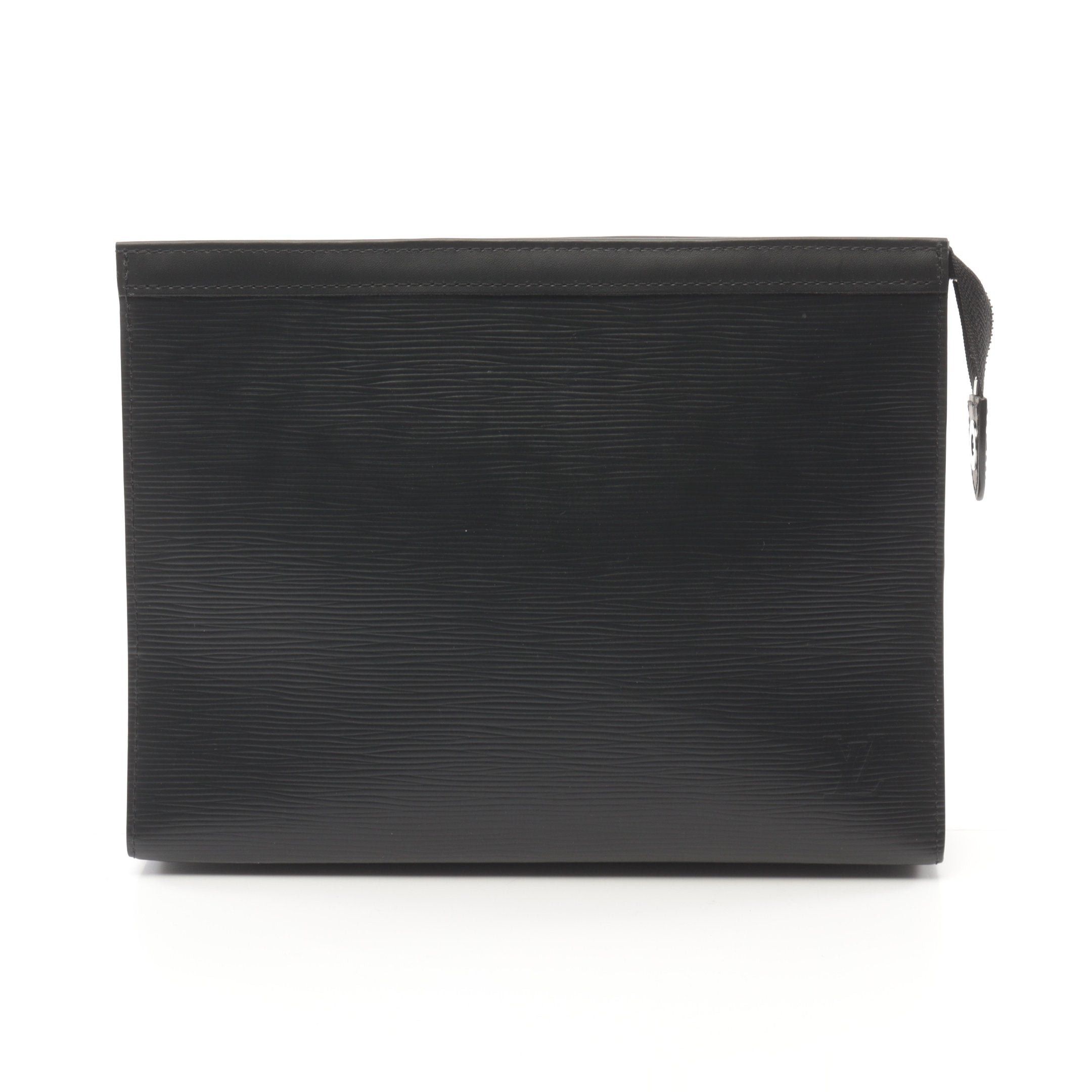 Louis Vuitton Louis Vuitton Pochette Voyage Epi Clutch Bag Second Leather Black Size ONE SIZE - 1 Thumbnail