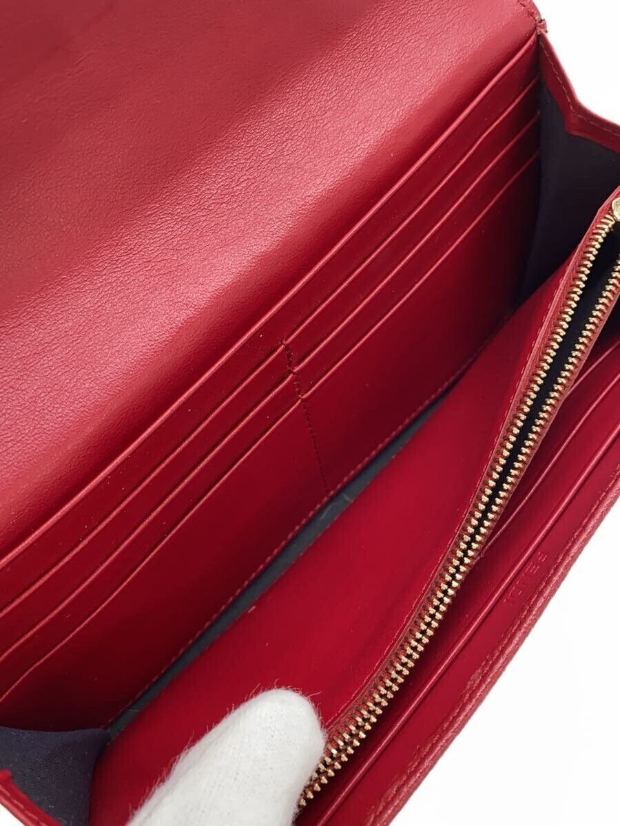 Fendi Fendi Zucca Pattern Leather Long Wallet Red Embossed Size ONE SIZE - 6 Thumbnail