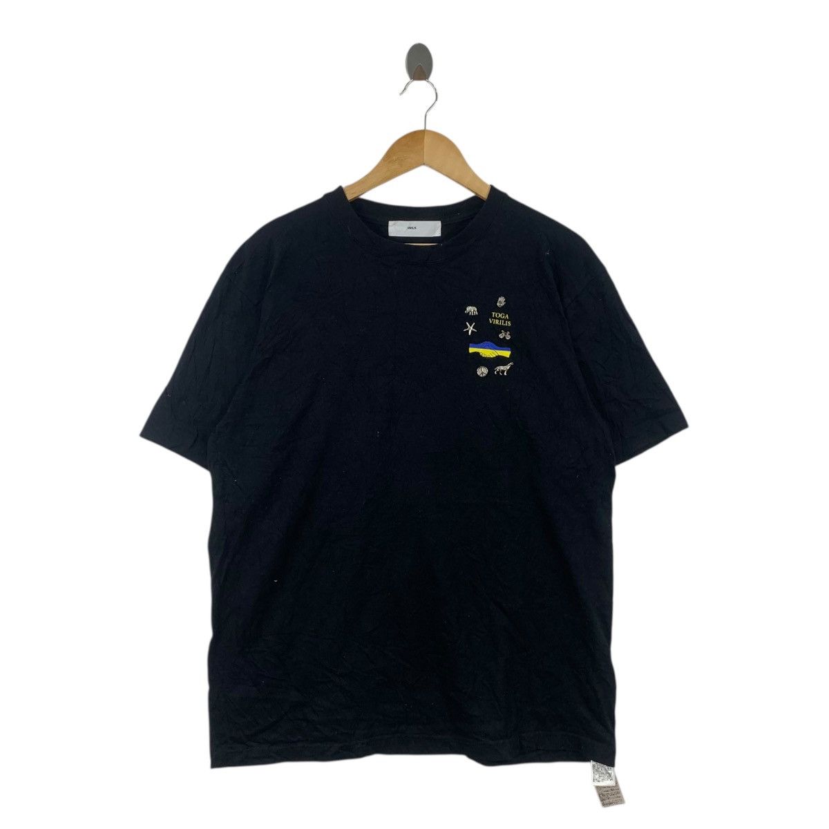 TOGA VIRILIS TOGA VIRILIS ARCHIVES Embossed Pin Peace Baggy Tee Shirt Size US XL / EU 56 / 4 - 1 Thumbnail