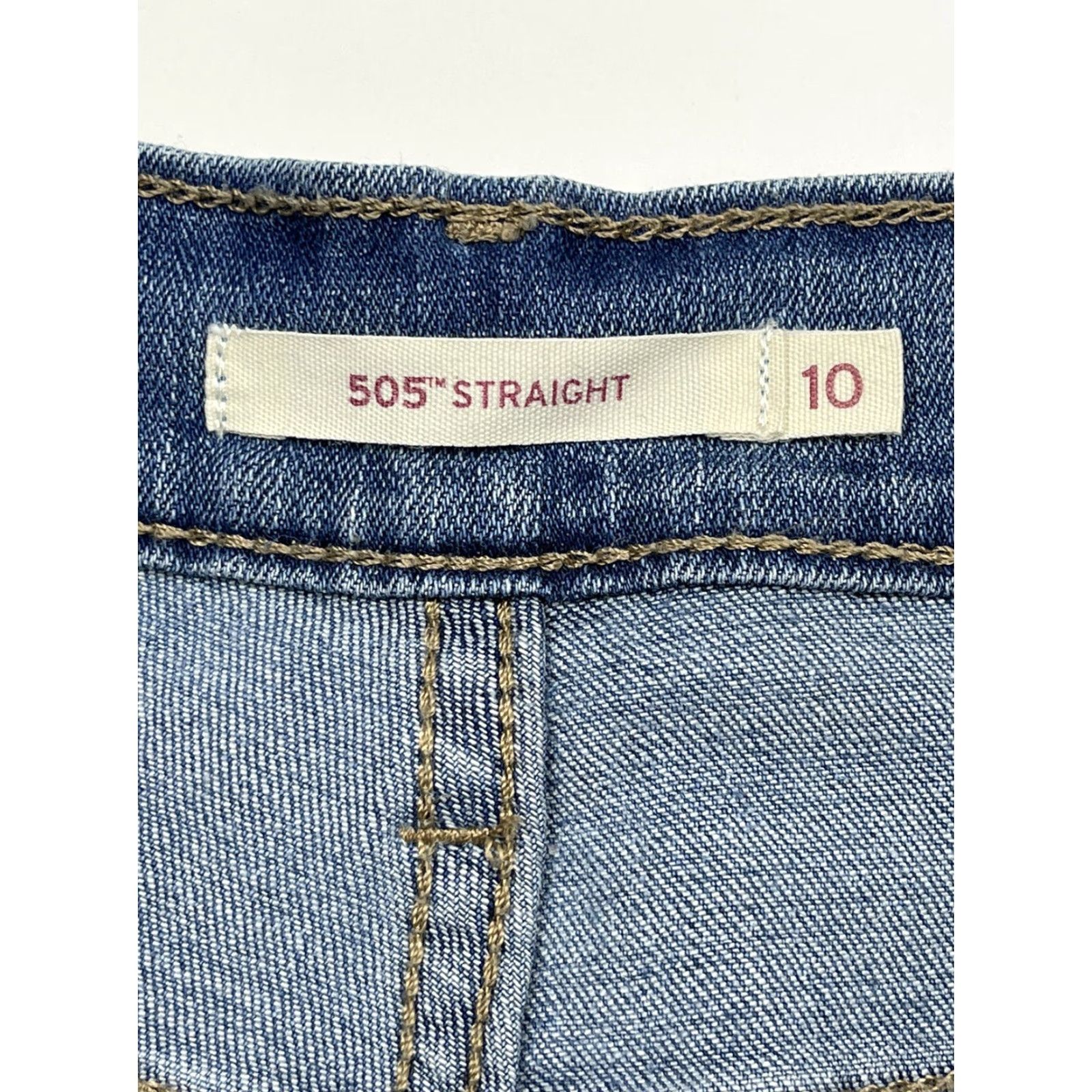 Levi's Levi's 505 Women's Straight Leg Jeans 10 30x30 Blue Light Wash Stretch Denim Size 32" / US 10 / IT 46 - 2 Thumbnail