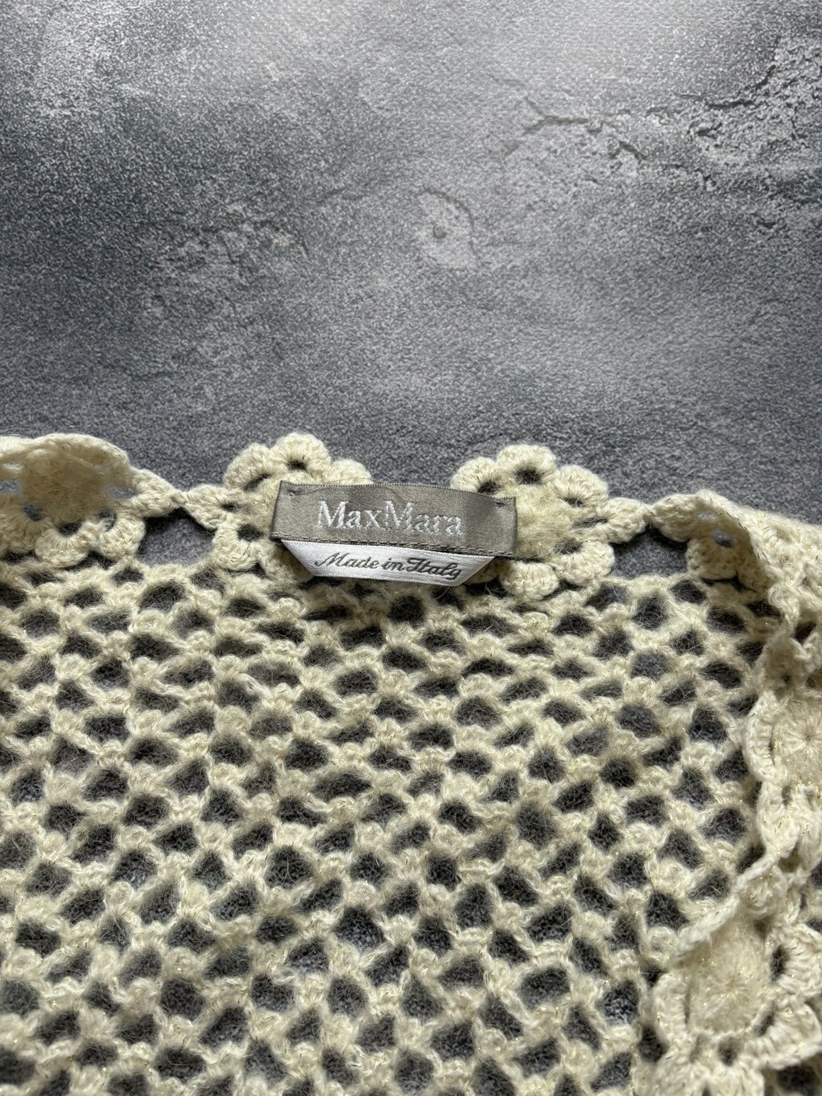 Max Mara Max Mara Luxury Knit Crochet Lace Beaded Pearl Cardigan Size M / US 6-8 / IT 42-44 - 10 Thumbnail