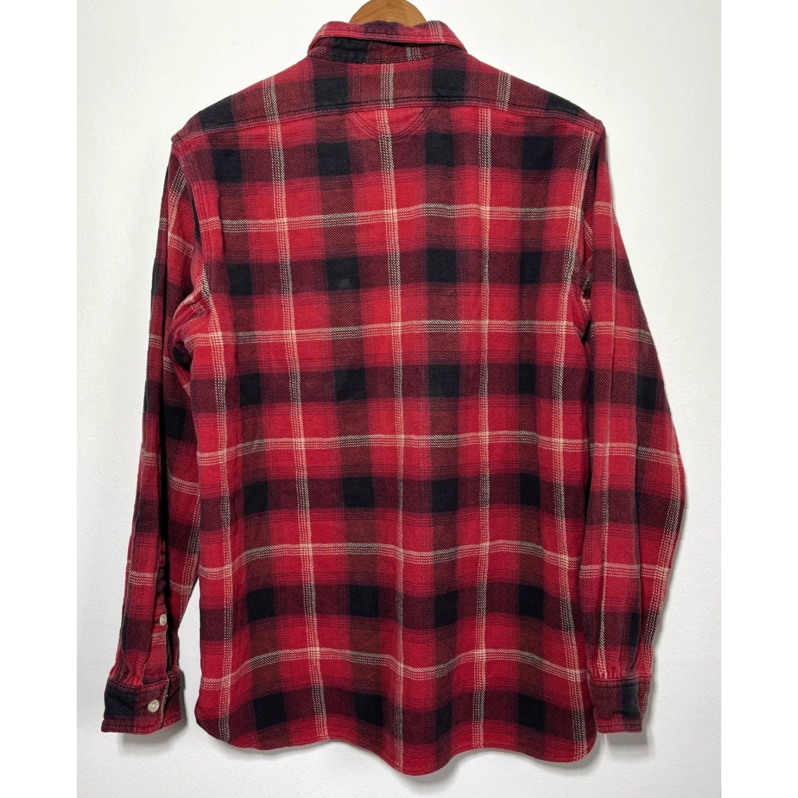 Polo Ralph Lauren VINTAGE Polo Ralph Lauren Shirt Mens Plaid Heavyweight Flannel Sz L Red Black Button-Up Pockets - Classic Americana, Designer, Workwear Size US L / EU 52-54 / 3 - 2 Thumbnail