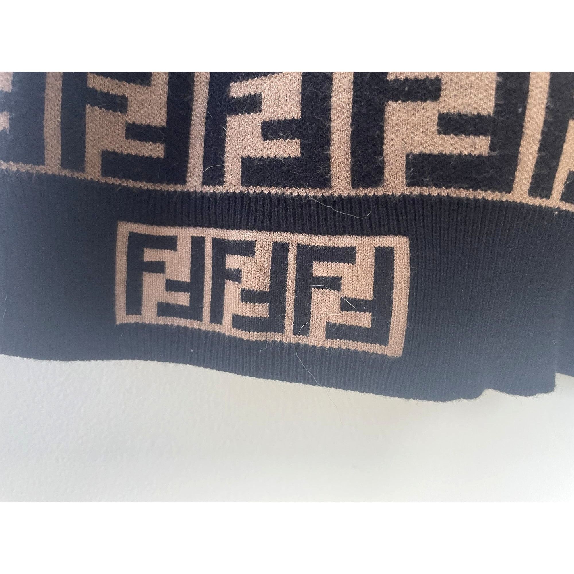 Fendi Fendi Roma Womens FF Logo Knit Top In Brown & Black Size 44 Size M / US 6-8 / IT 42-44 - 6 Thumbnail
