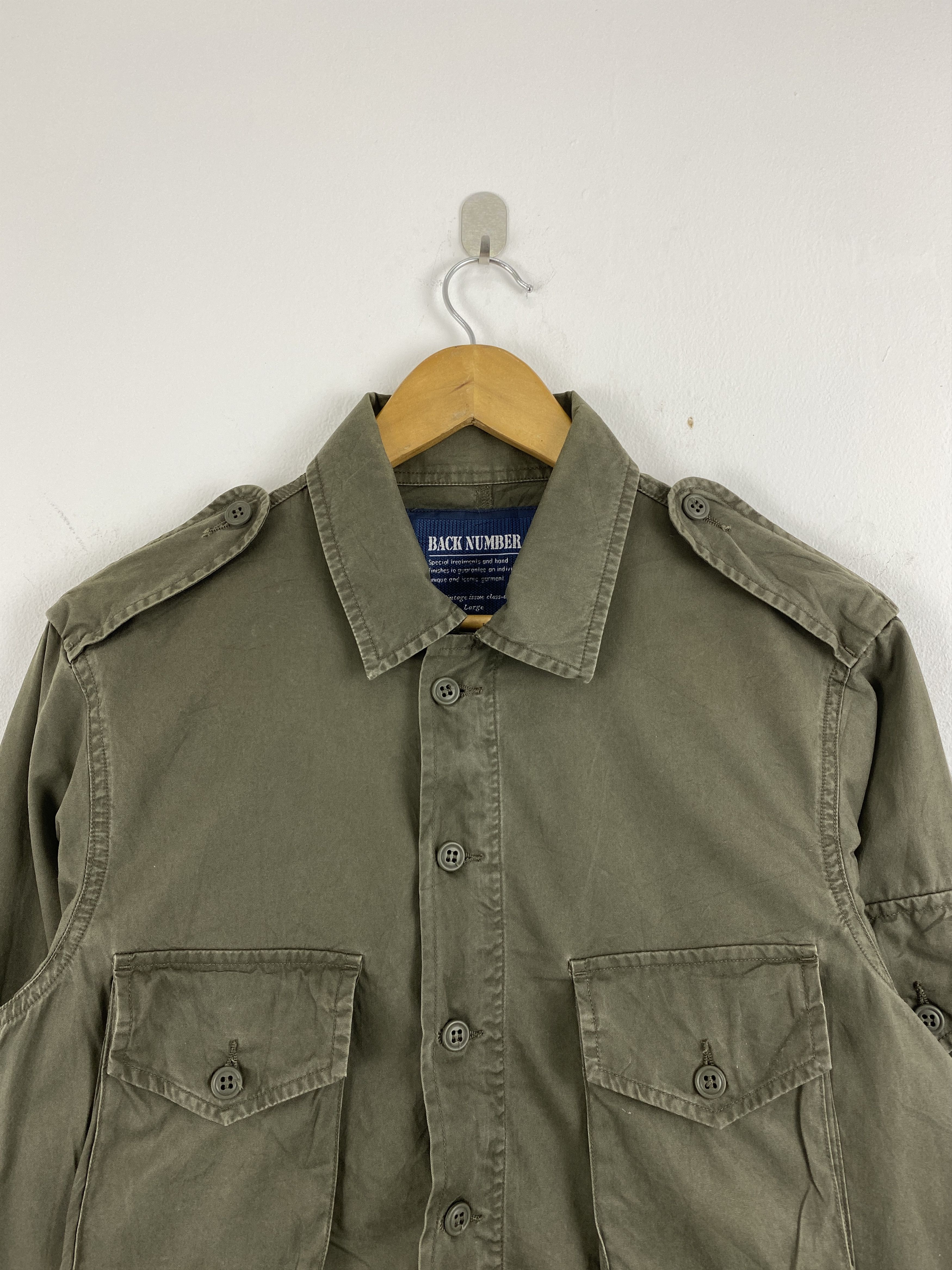 Vintage Back Number Button Ups Military Style Jacket JA0116