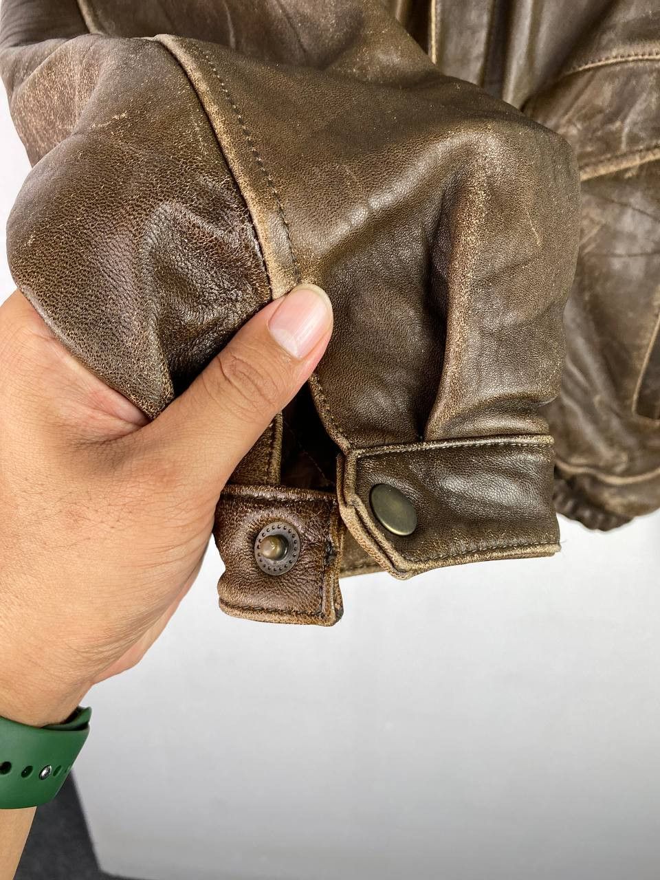 Vintage vintage skendel leather jacket used looked fur lining Size US L / EU 52-54 / 3 - 4 Thumbnail