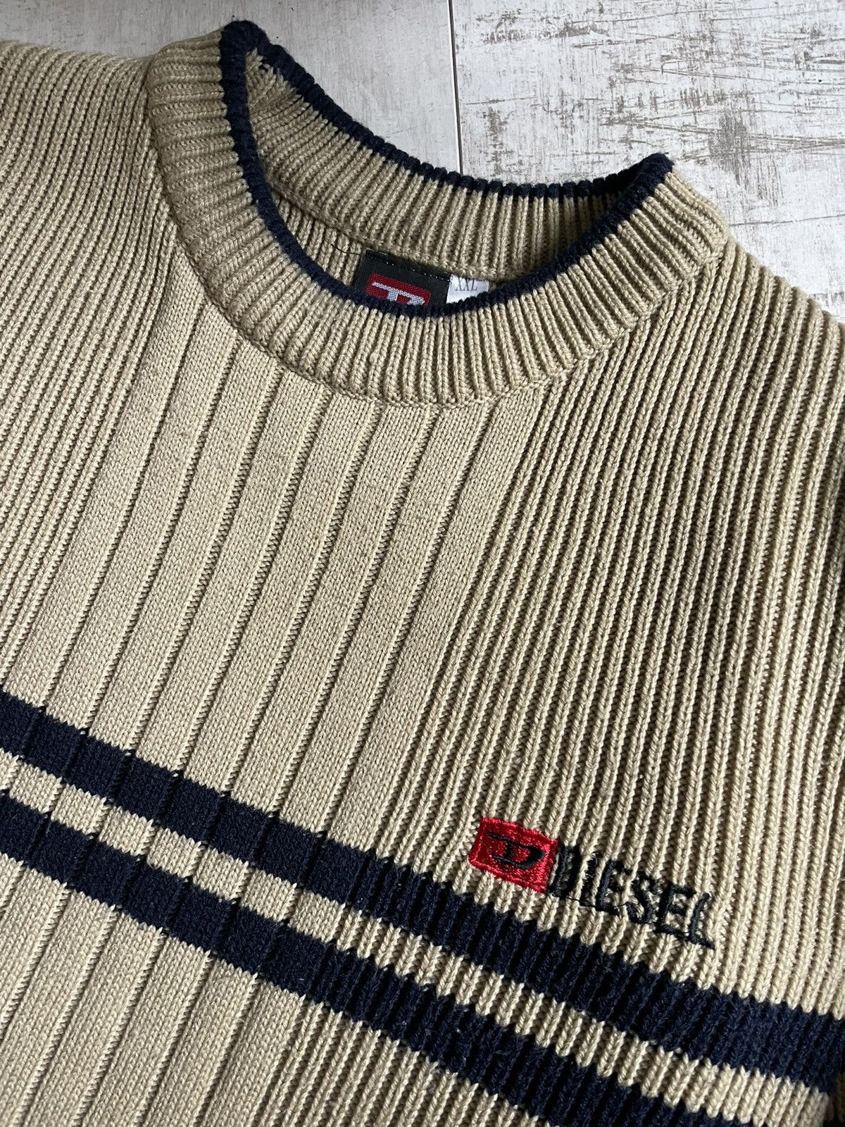 Diesel × Japanese Brand × Vintage Diesel Vintage 90’s Distressed Knitwear Y2K Sweater Size US XL / EU 56 / 4 - 4 Thumbnail