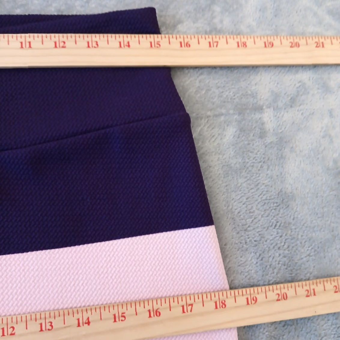 Vintage LuLaRoe Skirt Knee Length Purple Pink Striped Pull On L Women Casual Knit Polyester Spandex Stretch Pencil Vintage No Size 36" / US 14 / IT 50 - 4 Thumbnail