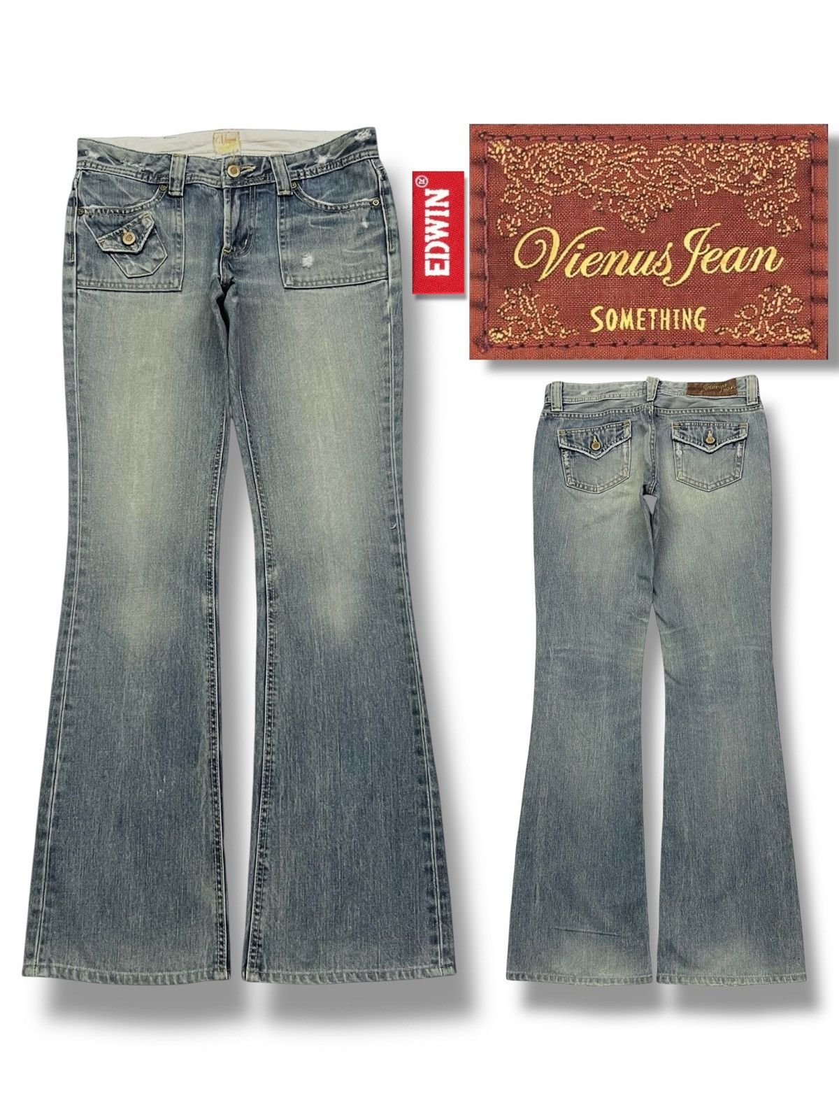 Edwin Vintage SOMETHING by EDWIN Made in Japan Y2K Bootcut Denim Size 31" - 1 Thumbnail