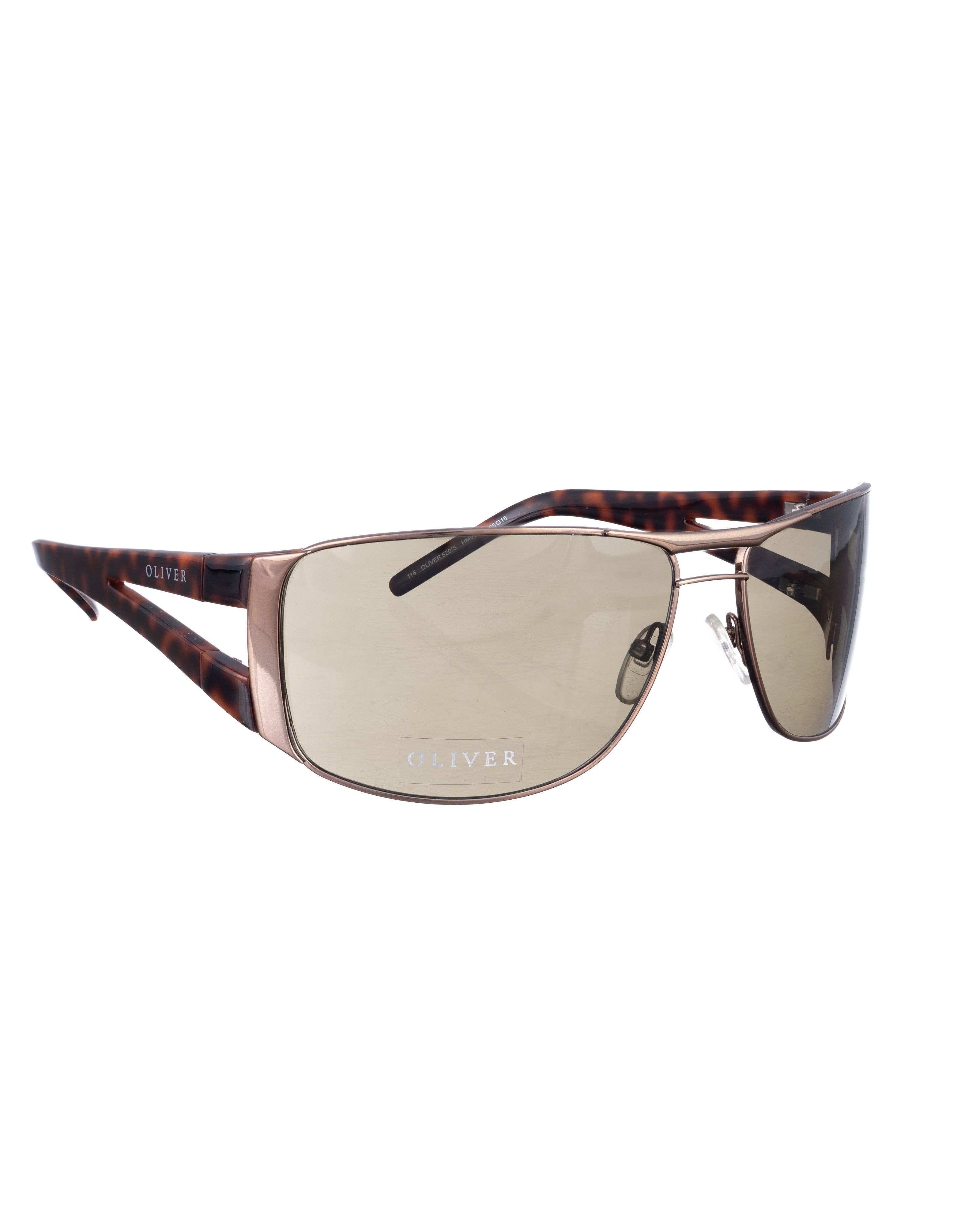 Valentino Oliver By Valentino 90s Havana Cut Out Wraparound Sunglasses Size ONE SIZE - 1 Thumbnail