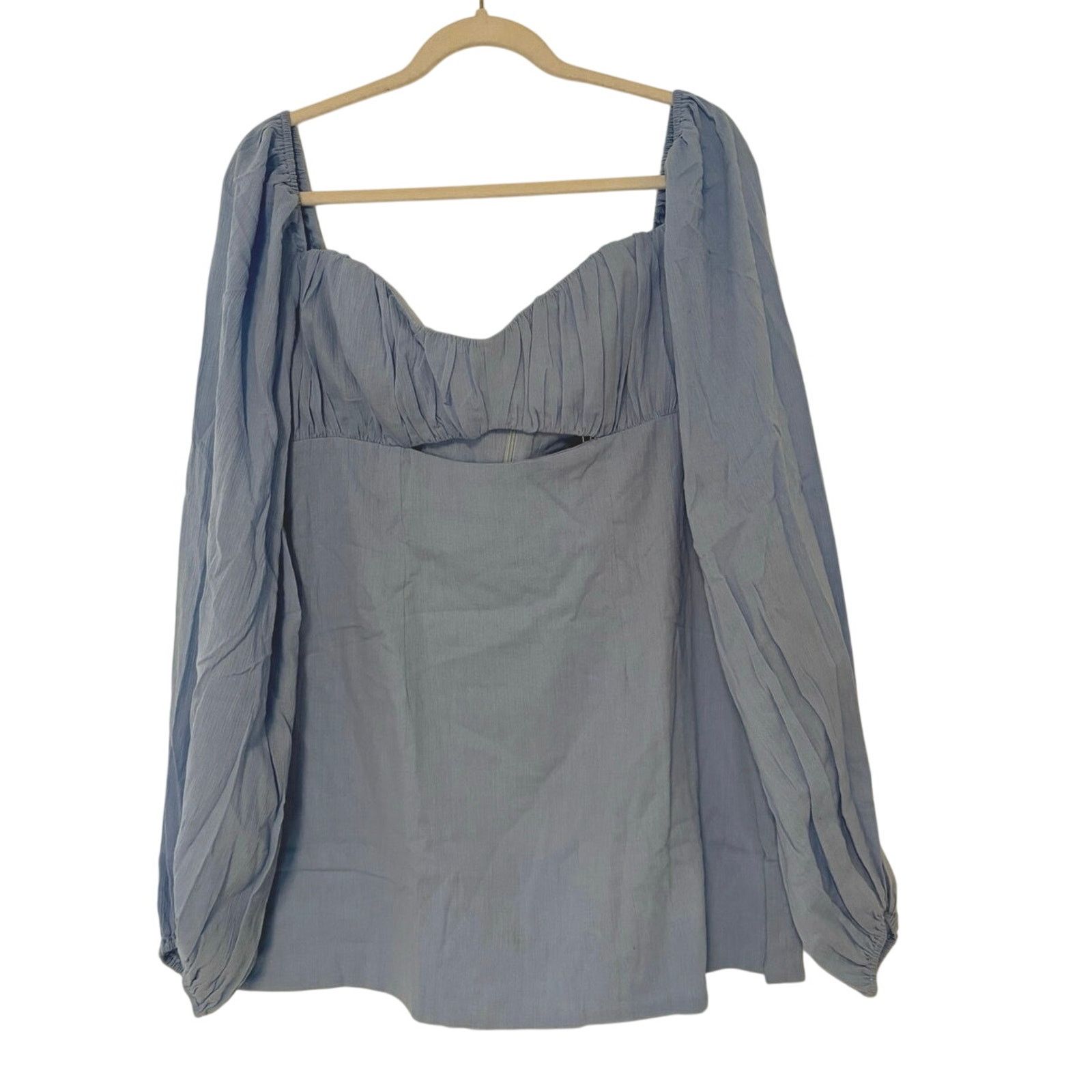 REVOLVE NWT RUMER Camille Long Sleeve Mini Dress In Blue Size Large Size L / US 10 / IT 46 - 3 Thumbnail