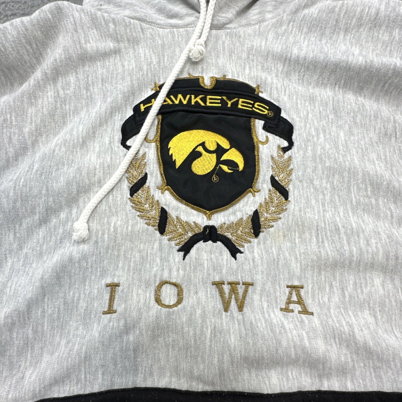 NCAA VINTAGE 90s Out Of Bounds Iowa Hawkeyes Double Hood Hoodie Rare NCAA XL Blue Mens Size US XL / EU 56 / 4 - 2 Thumbnail