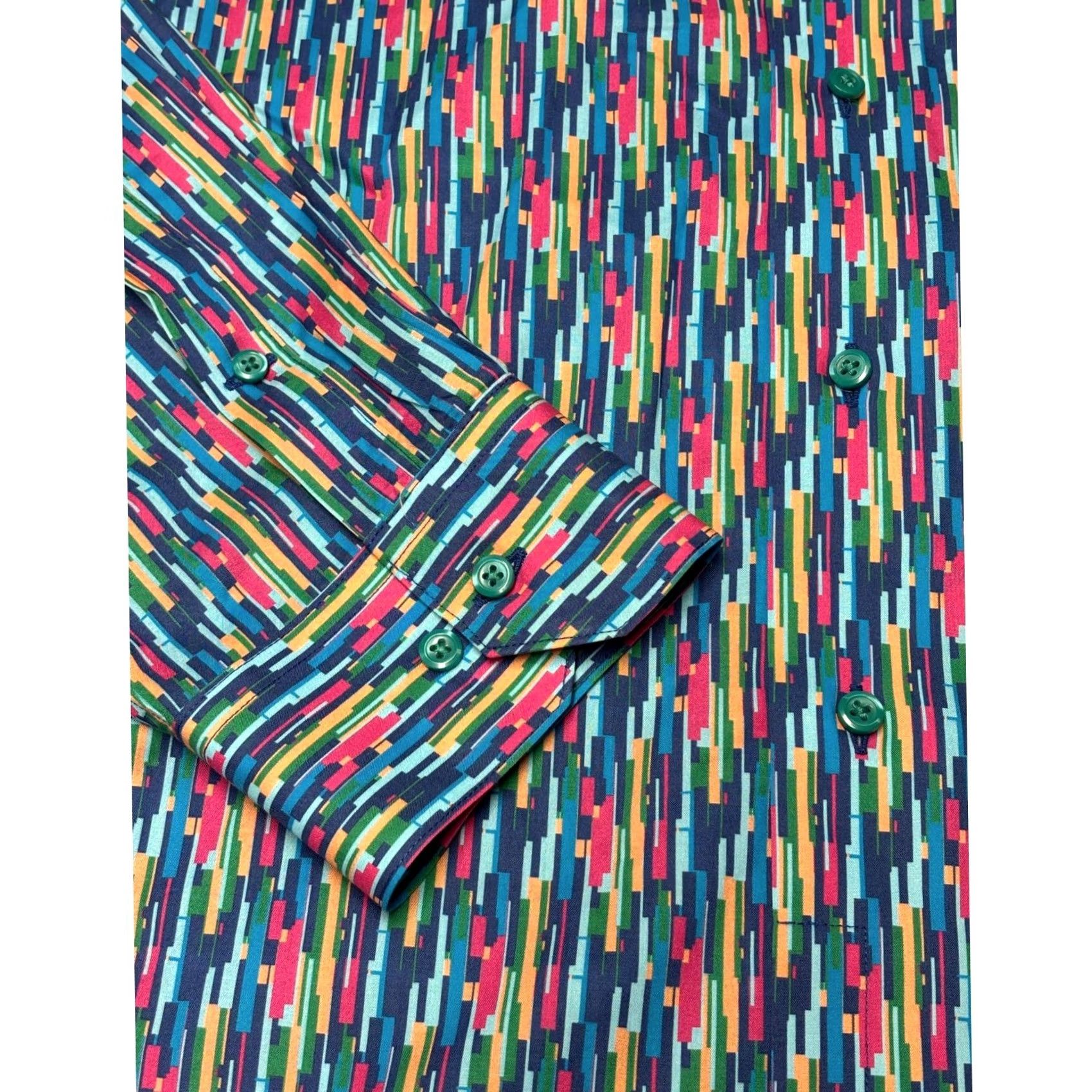Vintage Paul Fredrick Shirt Mens XL Multi Classic Fit Cotton Abstract Geometric Print Size US XL / EU 56 / 4 - 3 Thumbnail