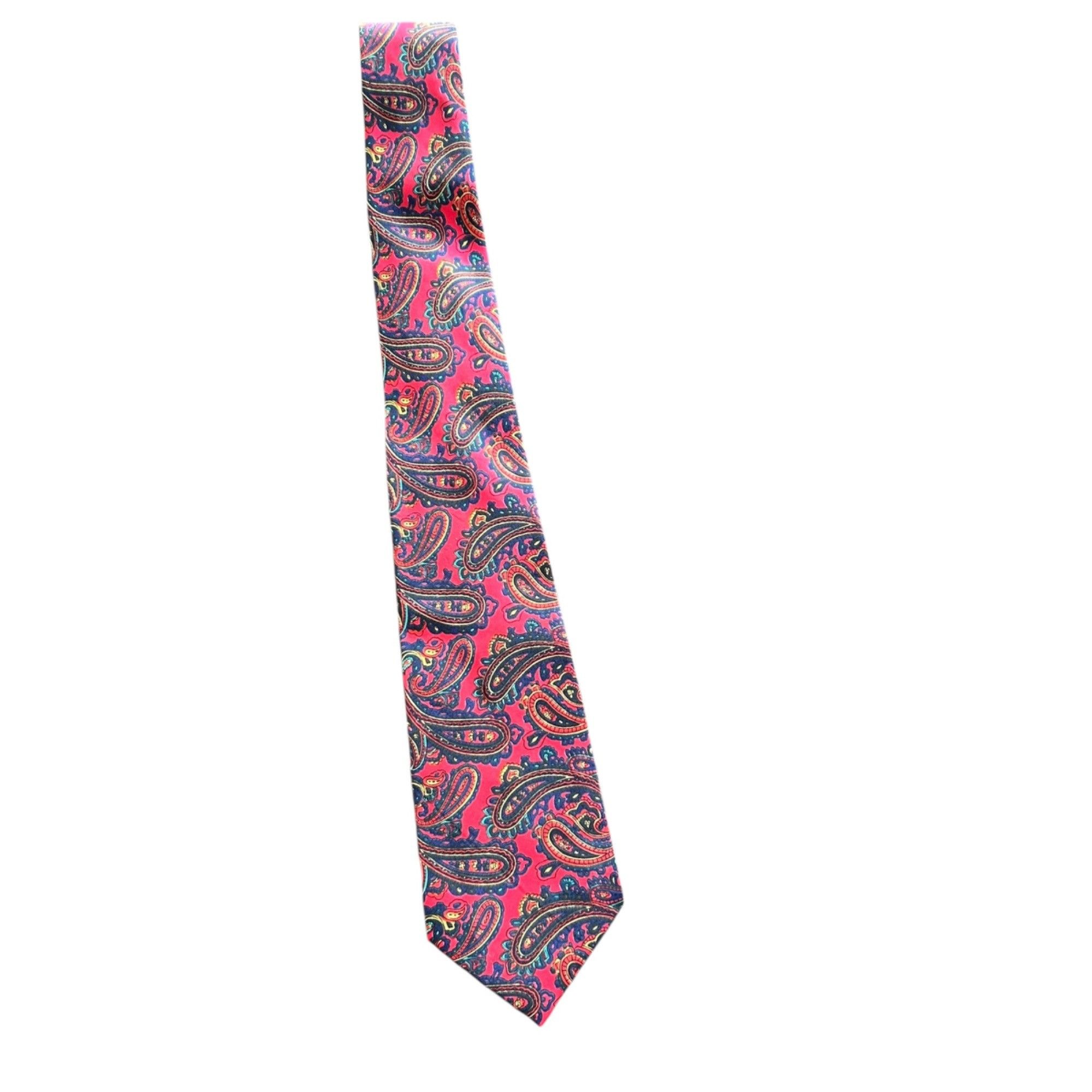 Other Sarra 100% Silk Men Pai Vibrant Novelty Paisley Neck Tie Size ONE SIZE - 5 Thumbnail