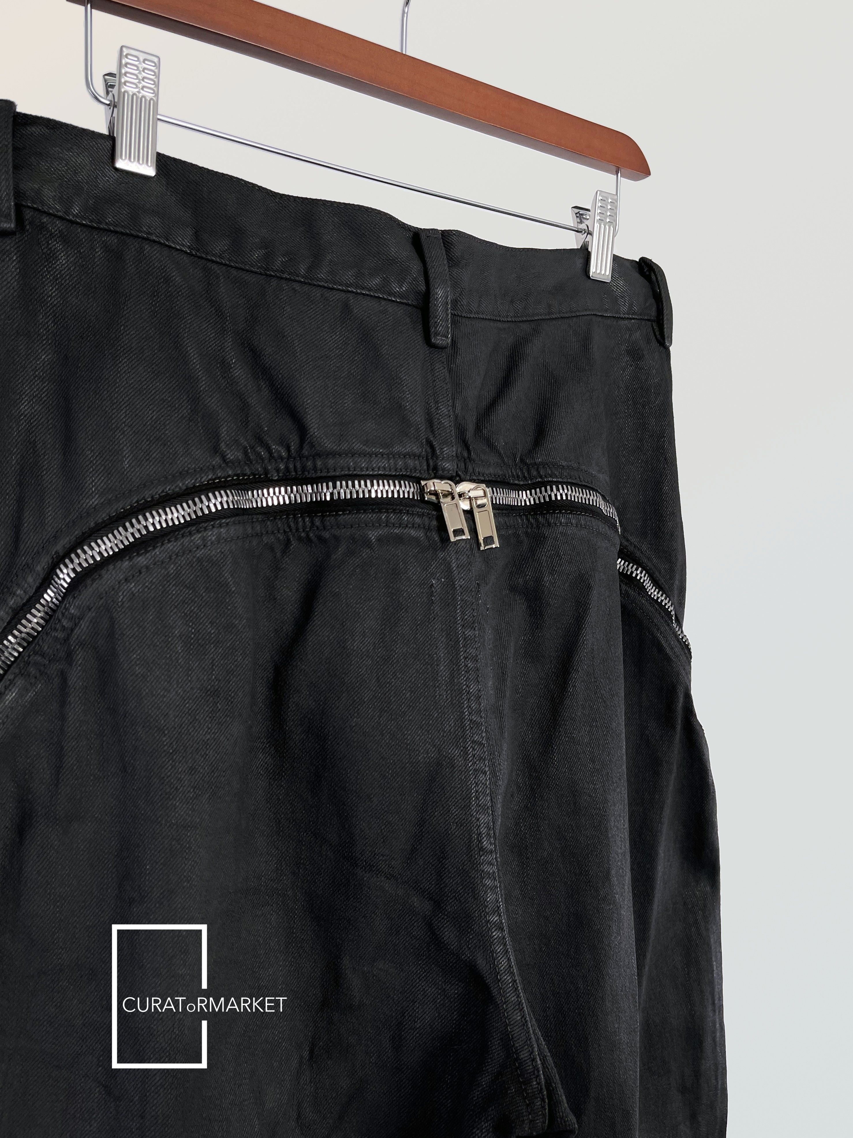 Rick Owens Runway Waxed Bolan Banana Denim Zipper Seam Jeans SS24 Lido Size US 32 / EU 48 - 9 Thumbnail