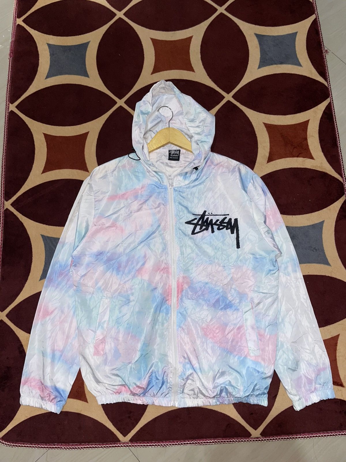 Japanese Brand Stussy Cotton Candy Tie Dye Windbreaker Lightweight Jacket Size US L / EU 52-54 / 3 - 9 Thumbnail