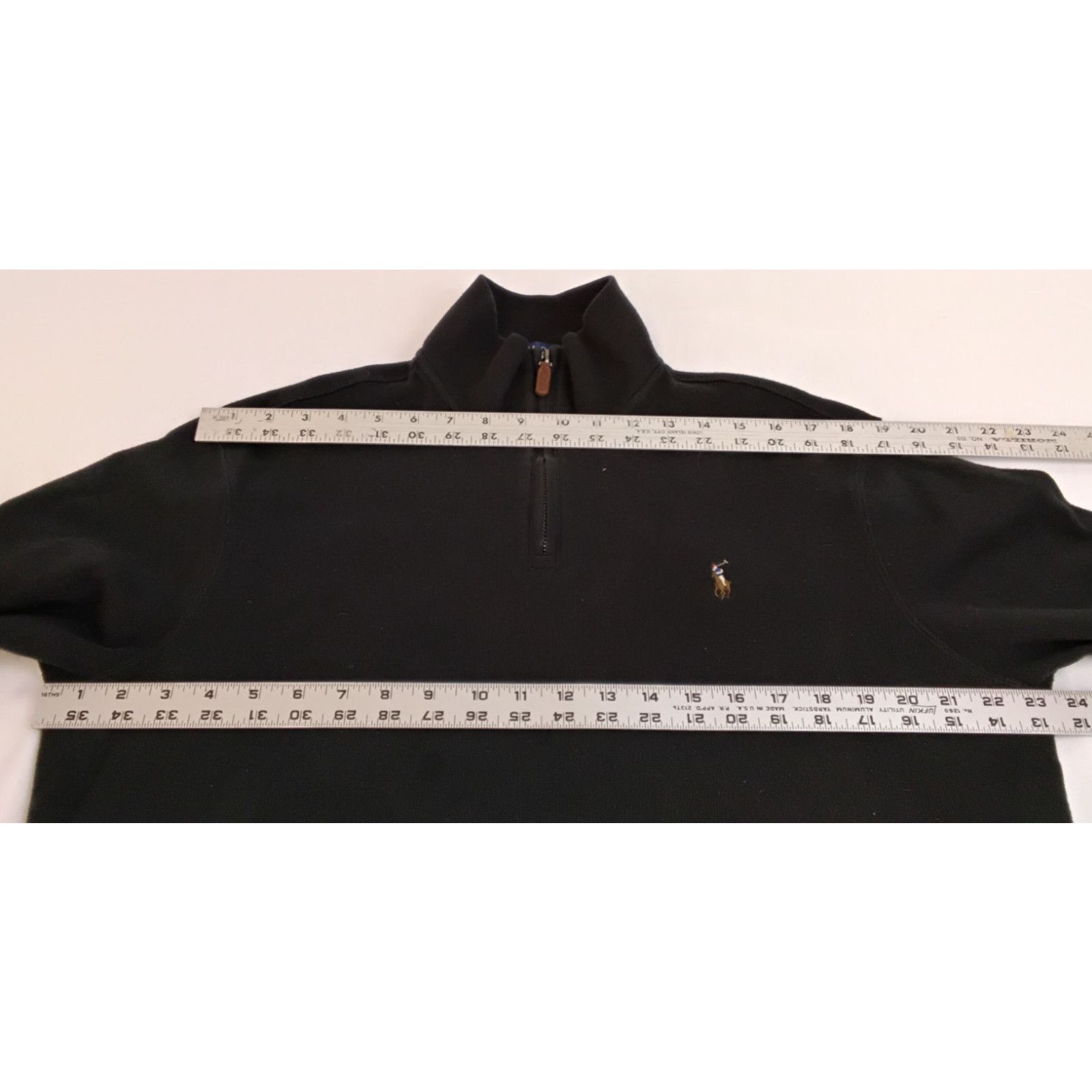 Polo Ralph Lauren Polo Ralph Lauren Estate-Rib 1/4 Zip Sweater Men L Black Size US L / EU 52-54 / 3 - 10 Thumbnail