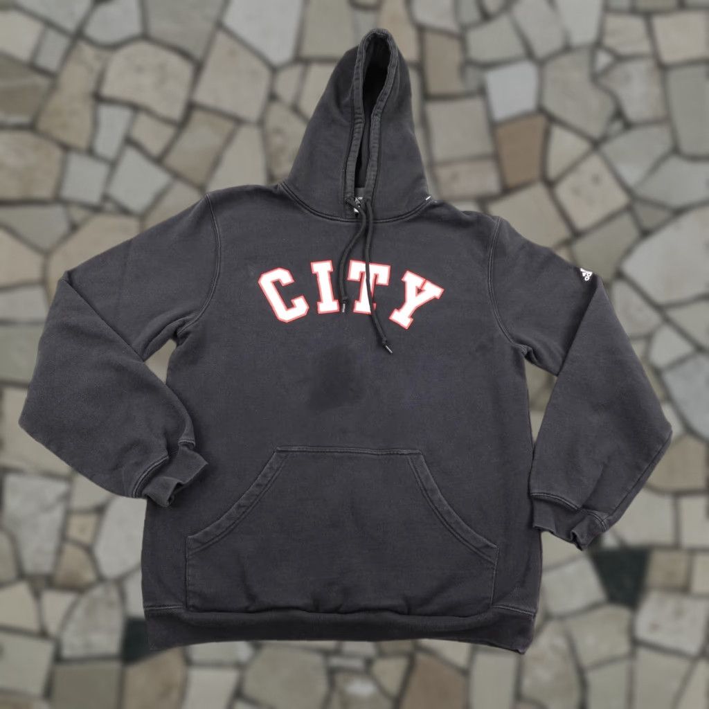 Adidas Adidas Hoodie Mens Large Black CITY Varsity Pullover Sweatshirt Sweater Size US L / EU 52-54 / 3 - 1 Thumbnail