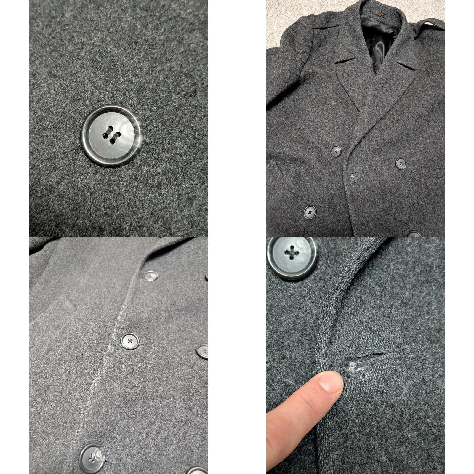 London Fog VINTAGE London Fog Overcoat Mens Adult XLT Black Wool Double Breasted Trench Coat USA Made Size US XL / EU 56 / 4 - 9 Thumbnail