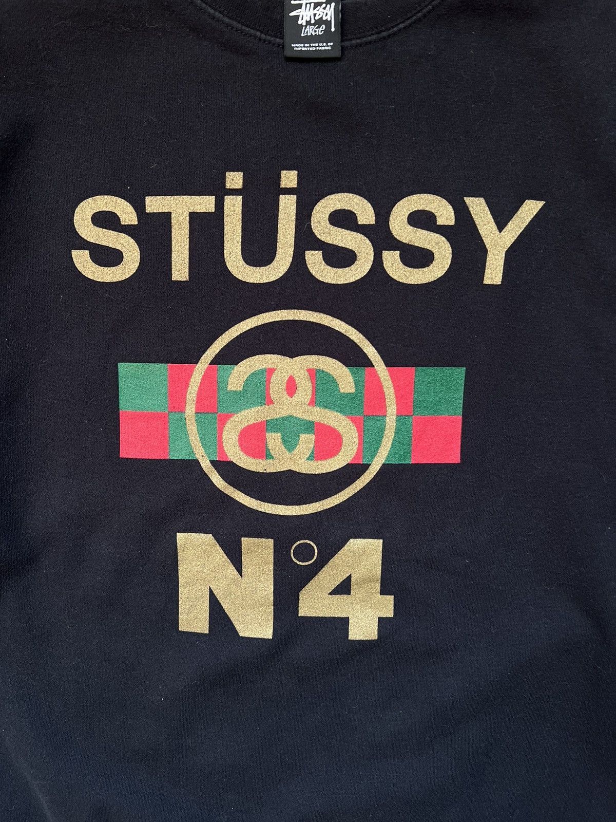 Stussy × Vintage Vintage Stussy Sweatshirt Gucci logo style Size US L / EU 52-54 / 3 - 2 Thumbnail