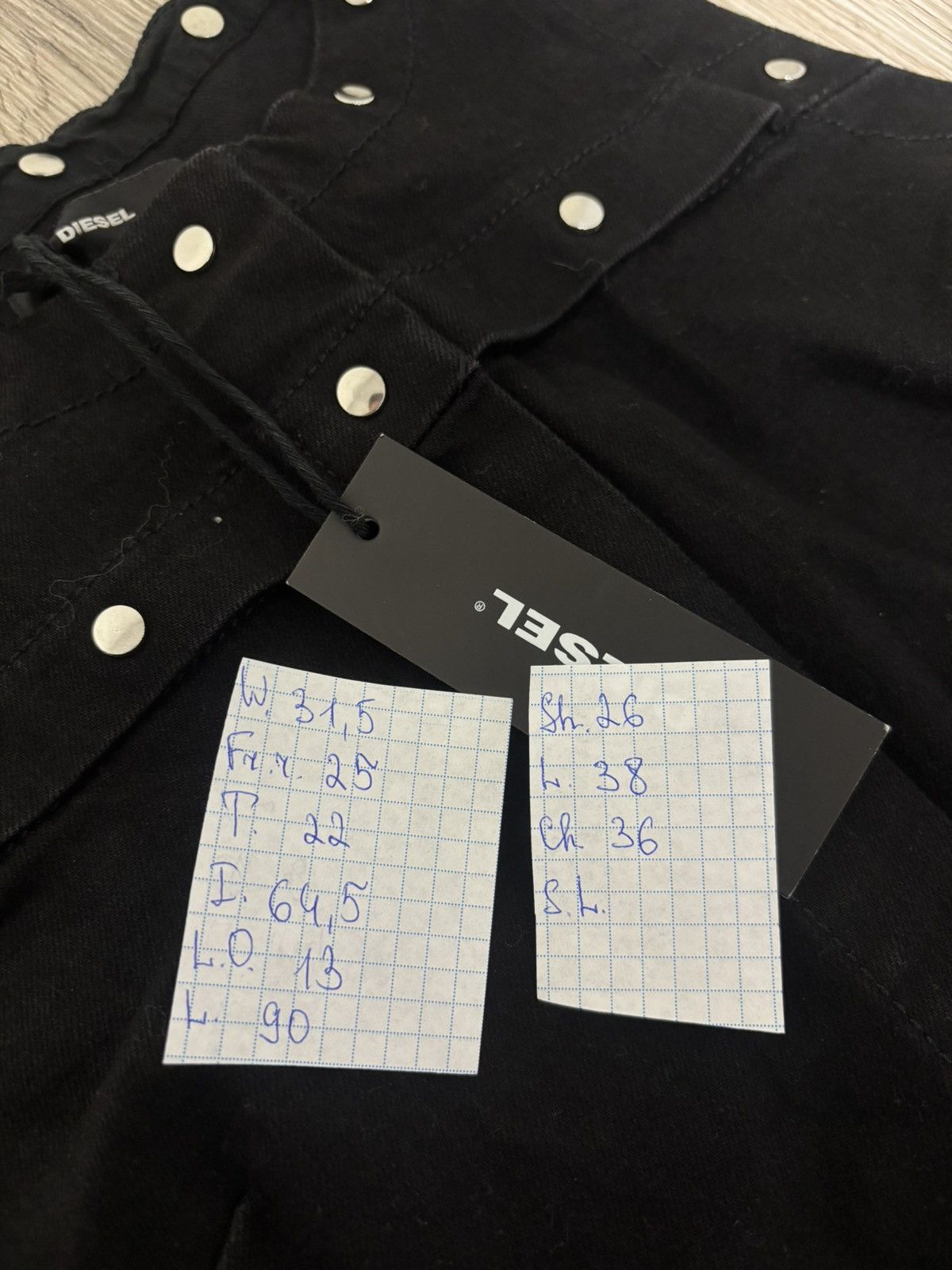 Diesel Diesel De-Berry Tuta NWT Women’s Black Studded Jumpsuit Size 24" / US 00 / IT 34 - 19 Thumbnail