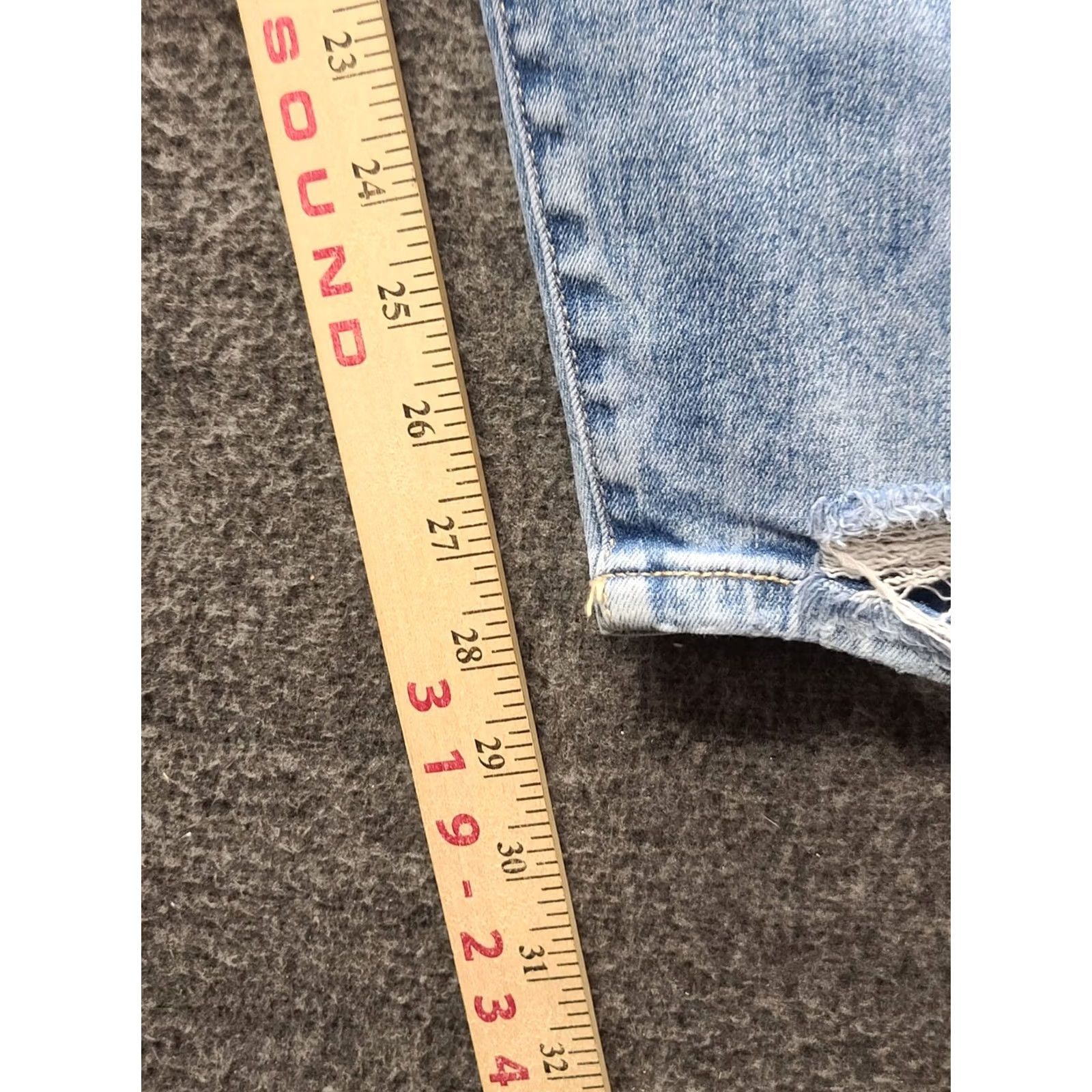 American Eagle Outfitters VINTAGE American Eagle Jeggings Womens 6 27x28 Regular Fit Ankle Super Hi Rise Thrashed Size 28" / US 6 / IT 42 - 5 Thumbnail
