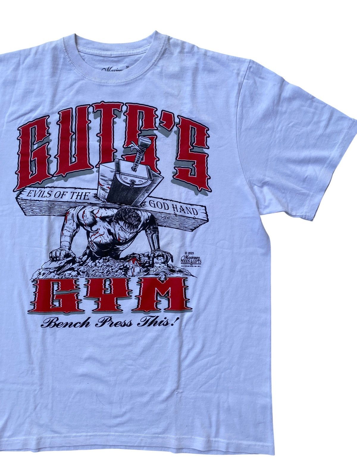 Japanese Brand Rare Berserk Guts Gym All Pain No Gain Anime Graphic Tee Size US XL / EU 56 / 4 - 2 Thumbnail