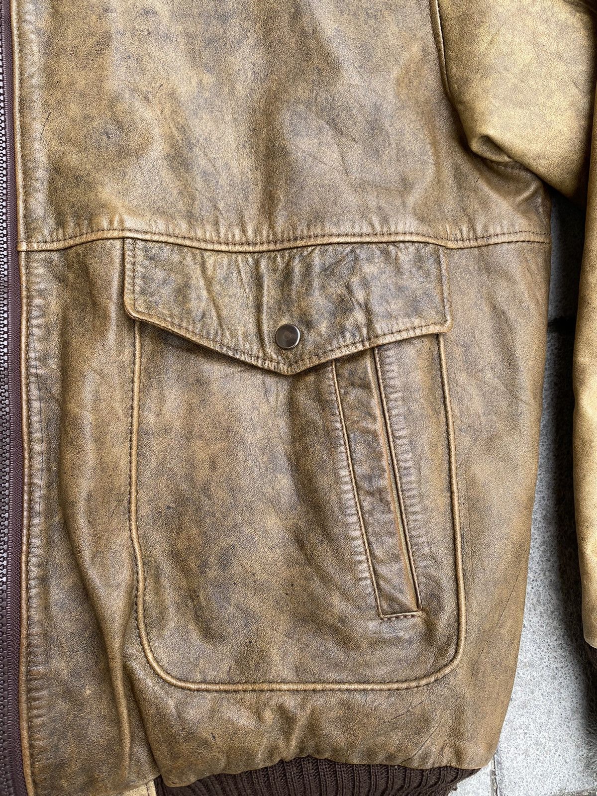 Leather Vintage Brown Leather Bomber Jacket Size US S / EU 44-46 / 1 - 8 Thumbnail