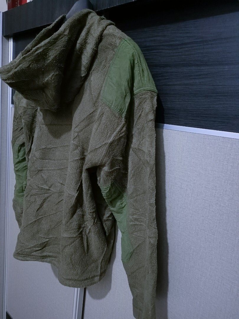 Levi's × Vintage Vintage Levis army hoodie fleece jacket Size US L / EU 52-54 / 3 - 5 Thumbnail