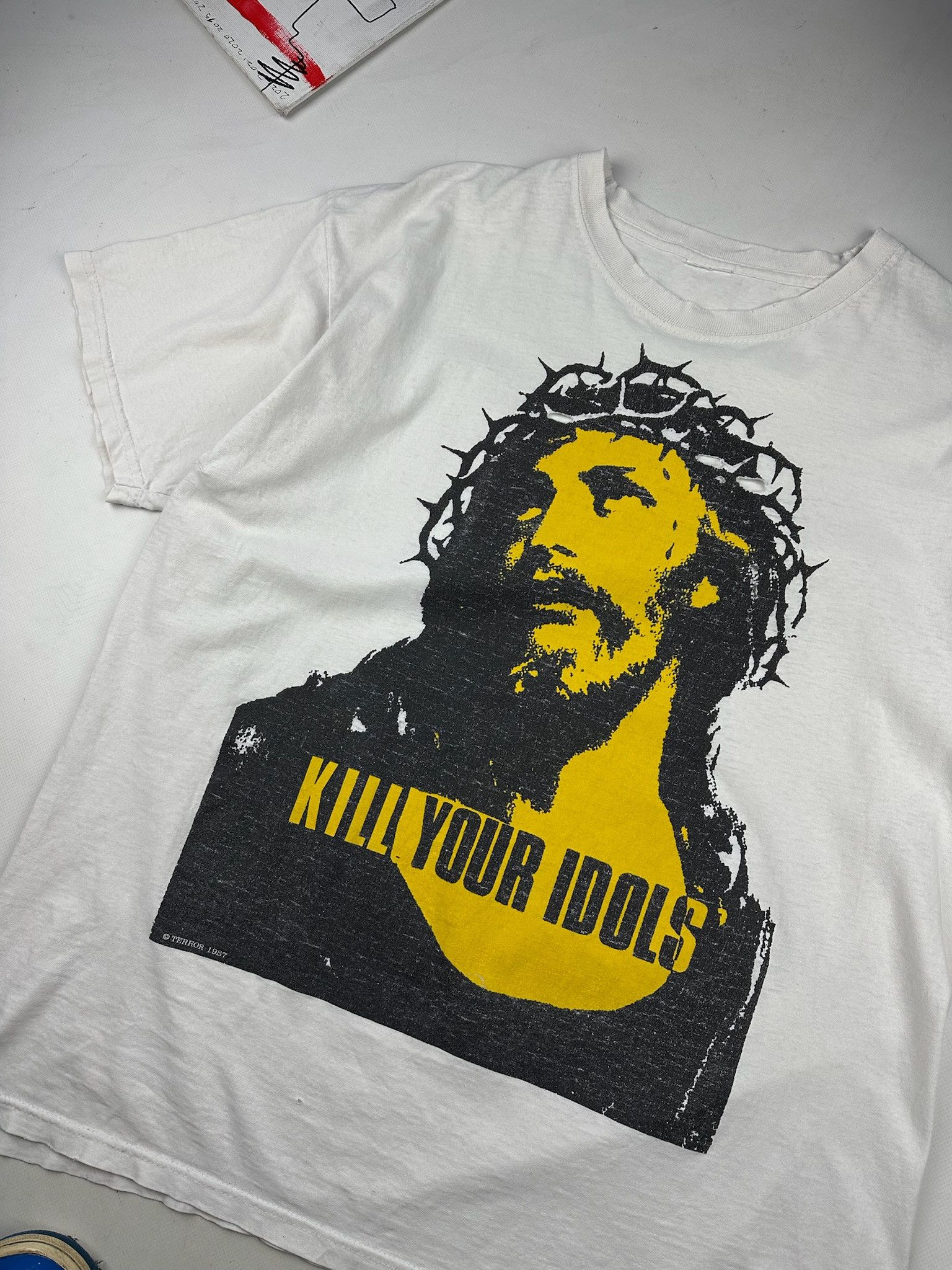 Band Tees VINTAGE KILL YOUR IDOLS TERROR AXL ROSE JESUS TEE distressed Size US XL / EU 56 / 4 - 11 Thumbnail