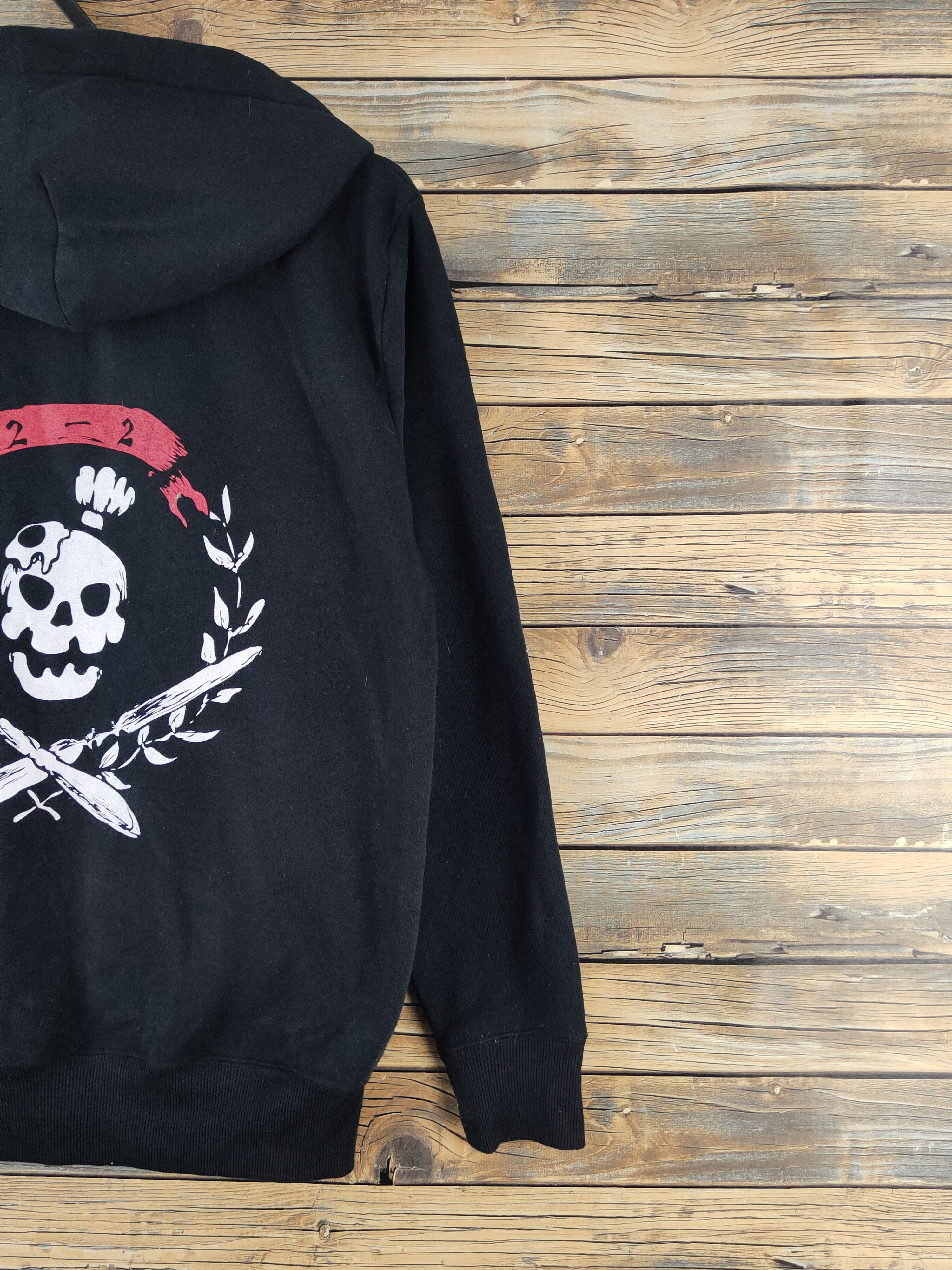 Japanese Brand DL Cross Black Skull punk Hoodie Sweaters #2487 Size US M / EU 48-50 / 2 - 10 Thumbnail