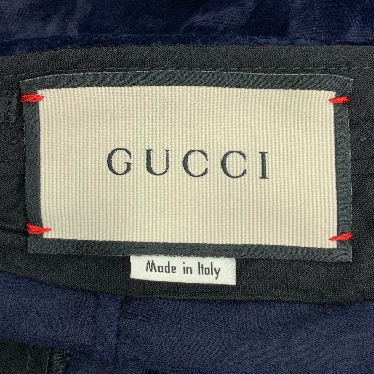 Gucci Gucci Blue Corduroy Silk-Blend Sweatpants (Size S) Size 38" / US 16 / IT 52 - 2 Thumbnail