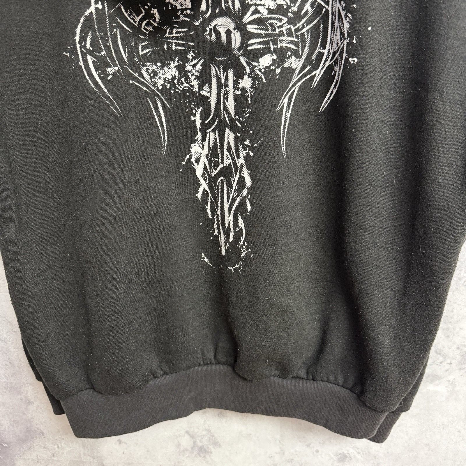Other Human Vices Hoodie Sweatshirt Mens XL 25.5x27 Black Grunge Size US XL / EU 56 / 4 - 6 Thumbnail