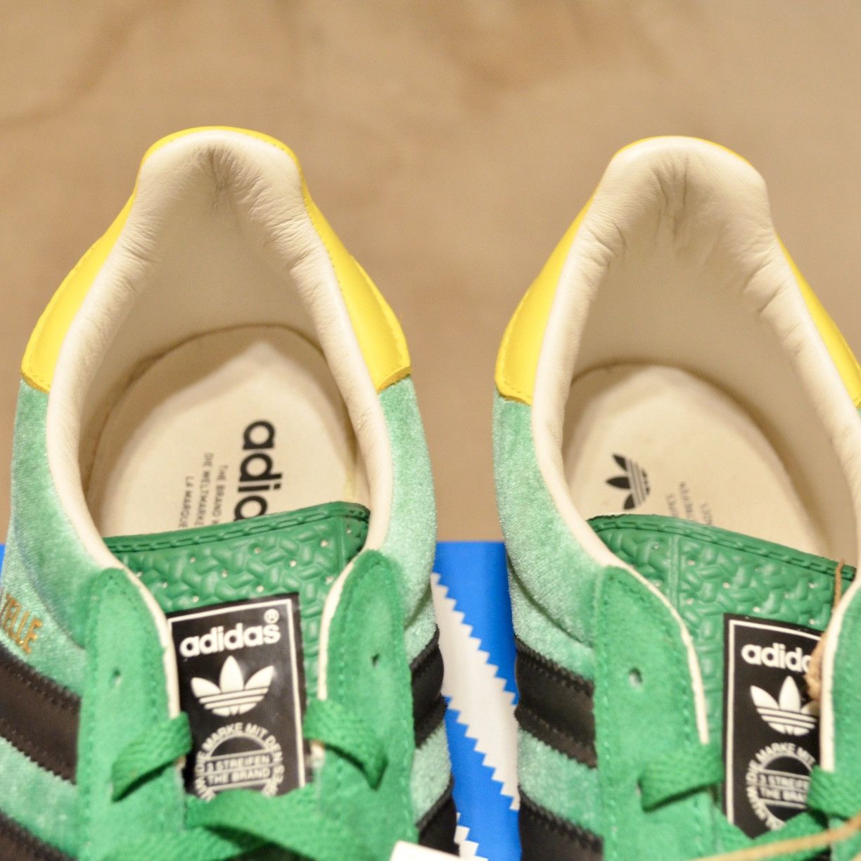 Adidas × size? NEW - Size 7.5 US Adidas x size? Gazelle Indoor Green Yellow Size US 7.5 / EU 40-41 - 17 Thumbnail