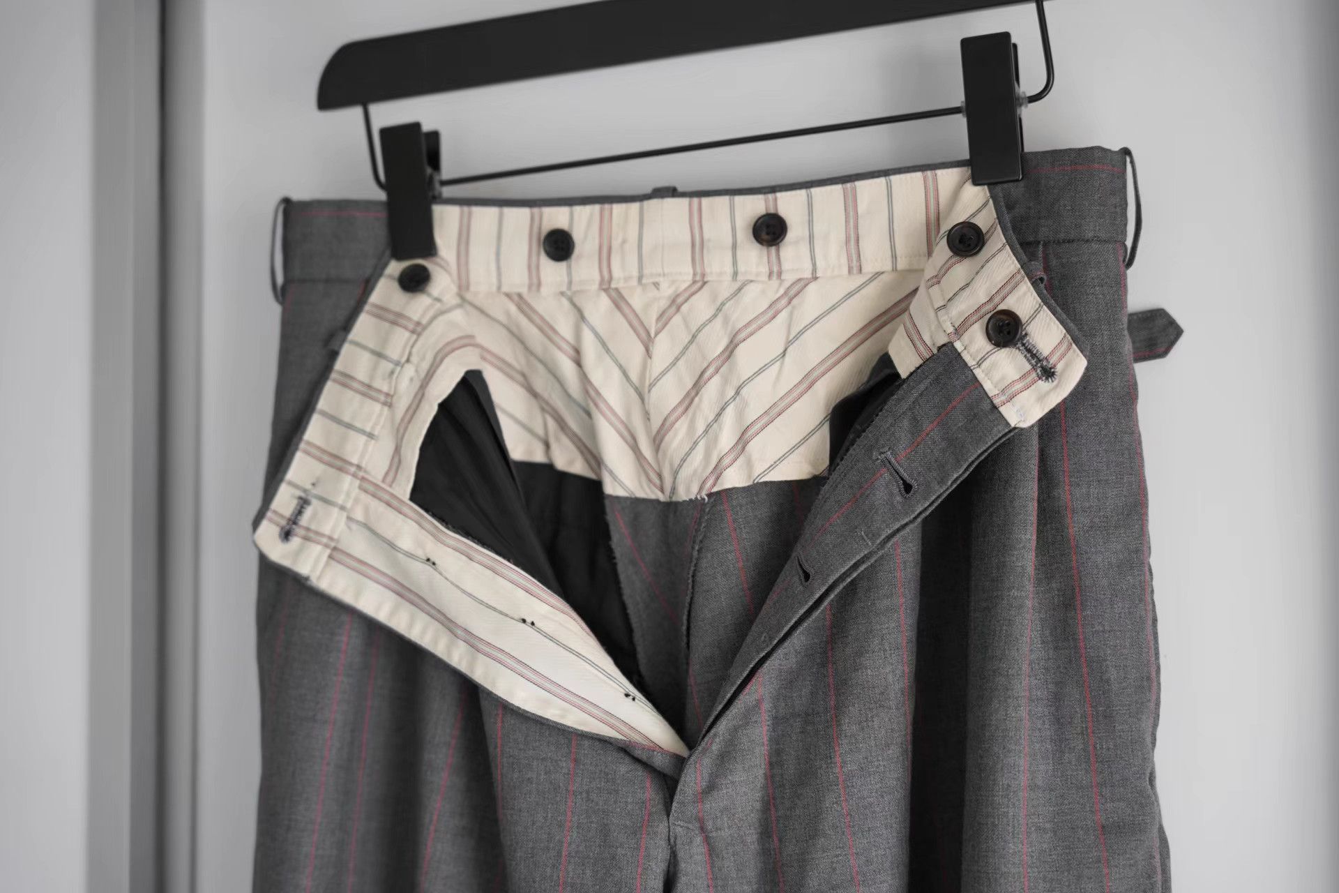Yohji Yamamoto Yohji Yamamoto 95aw Gray & Orange Stripe Suit Set K4 Size US S / EU 44-46 / 1 - 6 Thumbnail