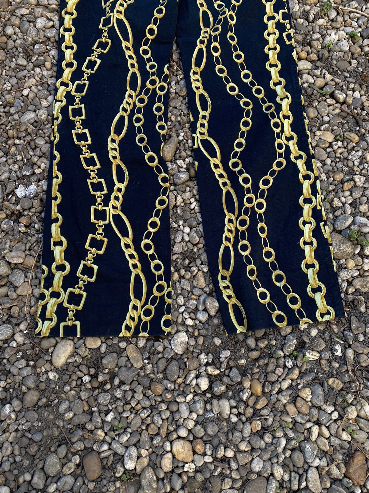 Dolce & Gabbana × Vintage Vintage Dolce&Gabbana Chains Oveprinted Pants Size 25" / US 0 / IT 36 - 9 Thumbnail