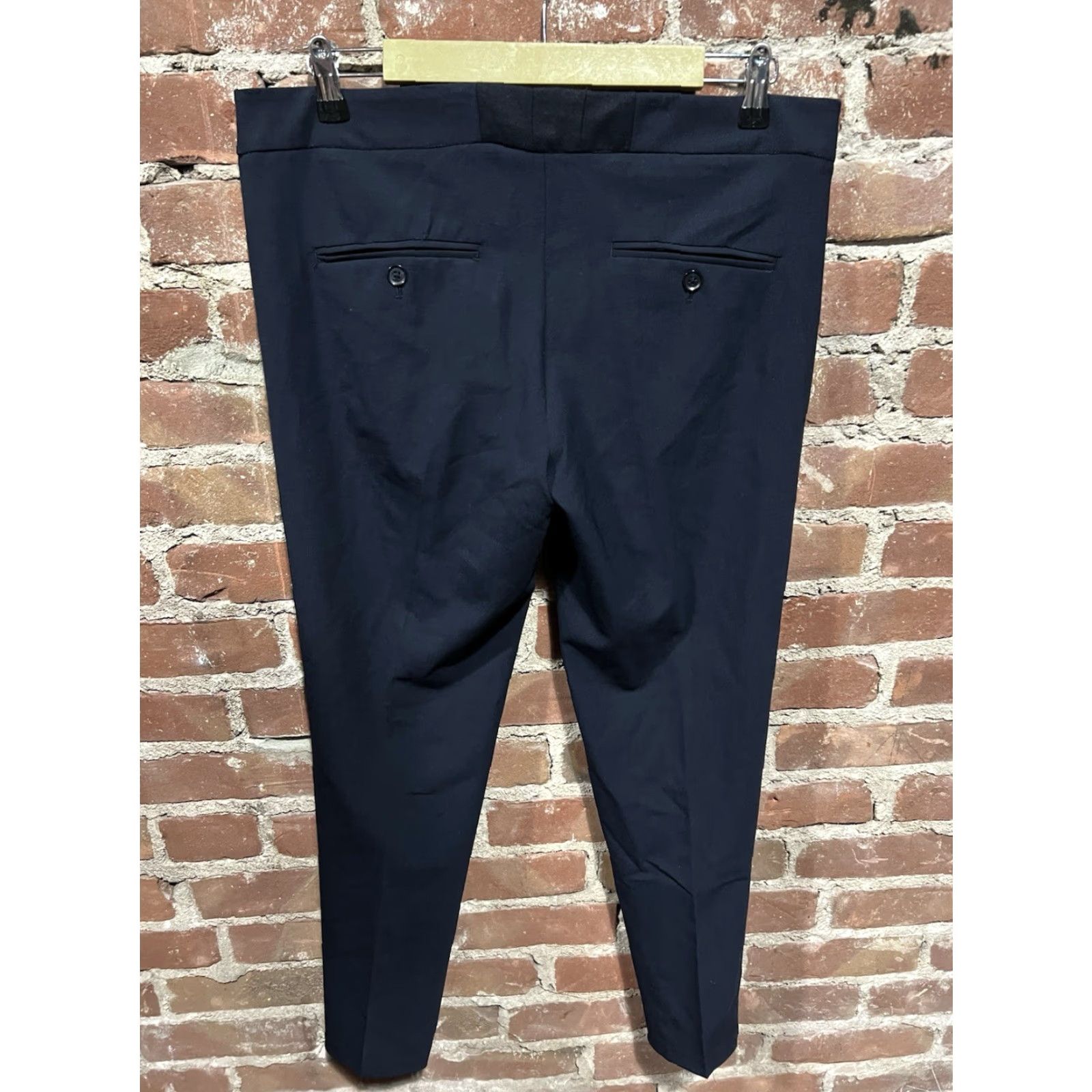 Vince Vince Womens Wool Straight Leg Trouser Pants Navy Size 6 Size 28" / US 6 / IT 42 - 3 Thumbnail