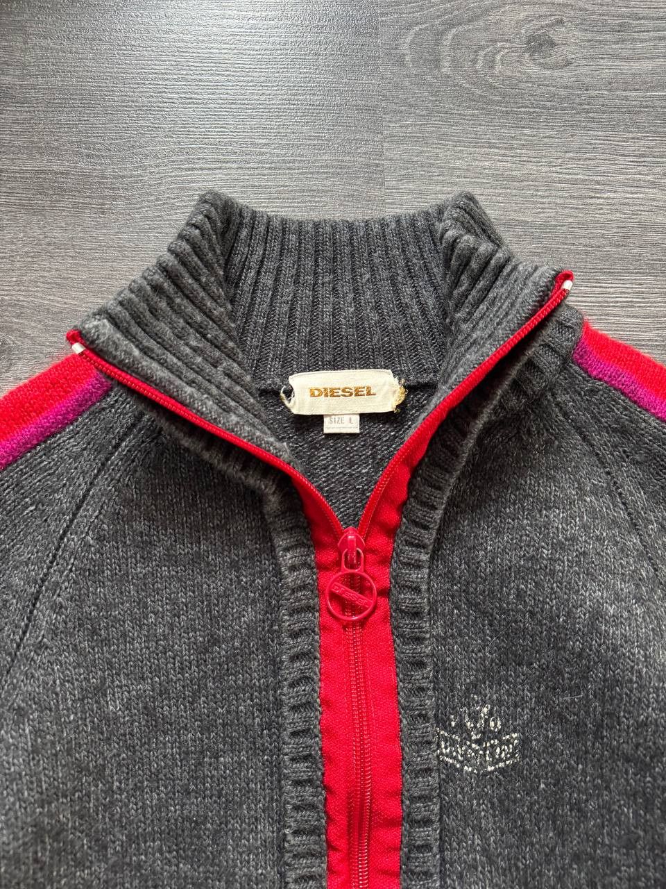 Diesel Vintage Diesel Knit Zip Wool Sweater Avant Garde Japanese Size L / US 10 / IT 46 - 7 Thumbnail