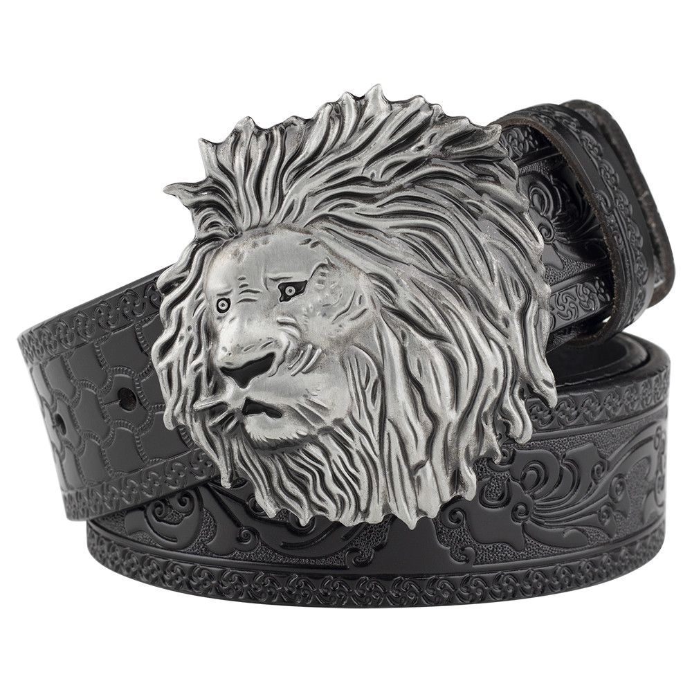 Designer Lion Hip-hop Vintage Belt Riveted Belts Menswear Accessories Size ONE SIZE - 5 Thumbnail