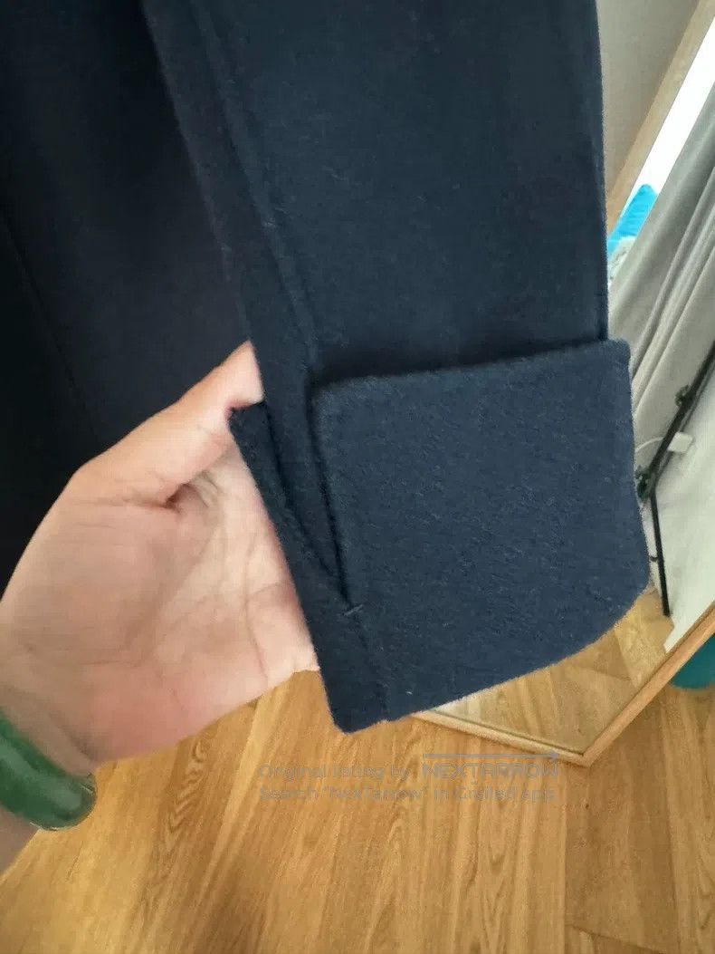 Max Mara Max Mara Long Overcoat, Dark Navy Blue Size S / US 4 / IT 40 - 4 Thumbnail
