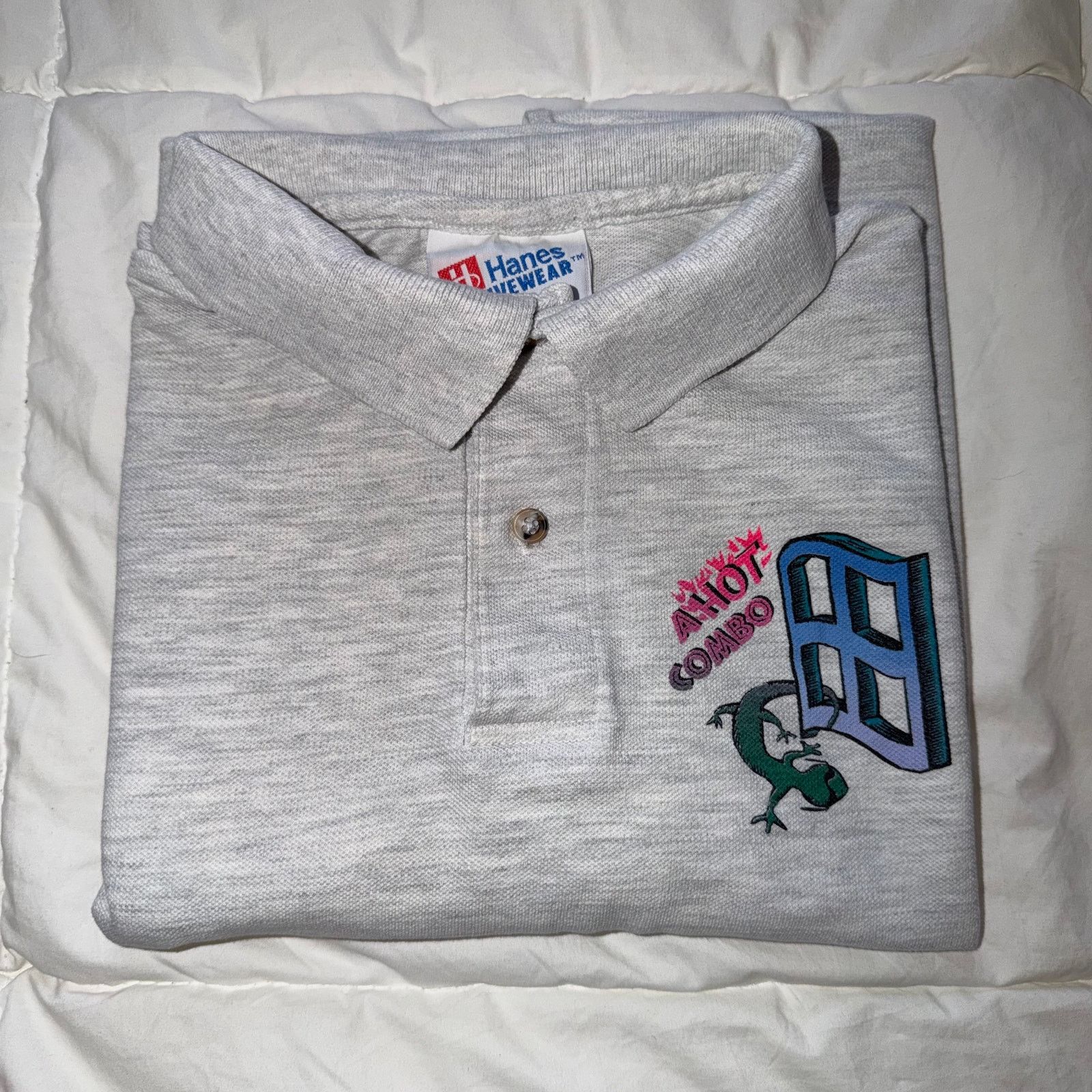 Microsoft Vintage Microsoft Windows Polo Shirt Hanes XL 90s Tech Promo Size US XL / EU 56 / 4 - 10 Thumbnail