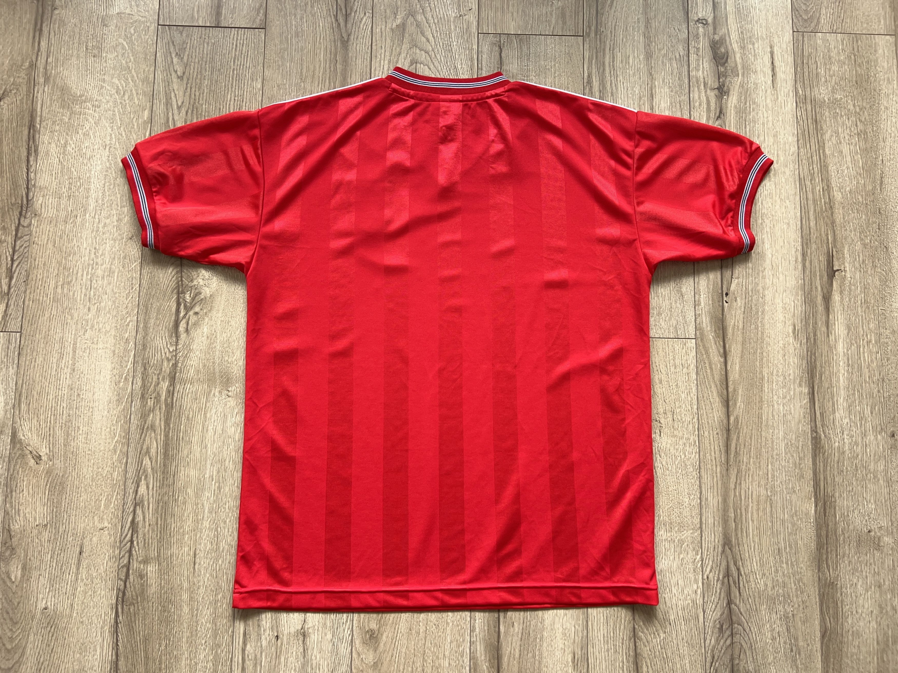 Vintage Score Draw England 1980s National Team Vintage Red T Shirt Size US L / EU 52-54 / 3 - 9 Thumbnail