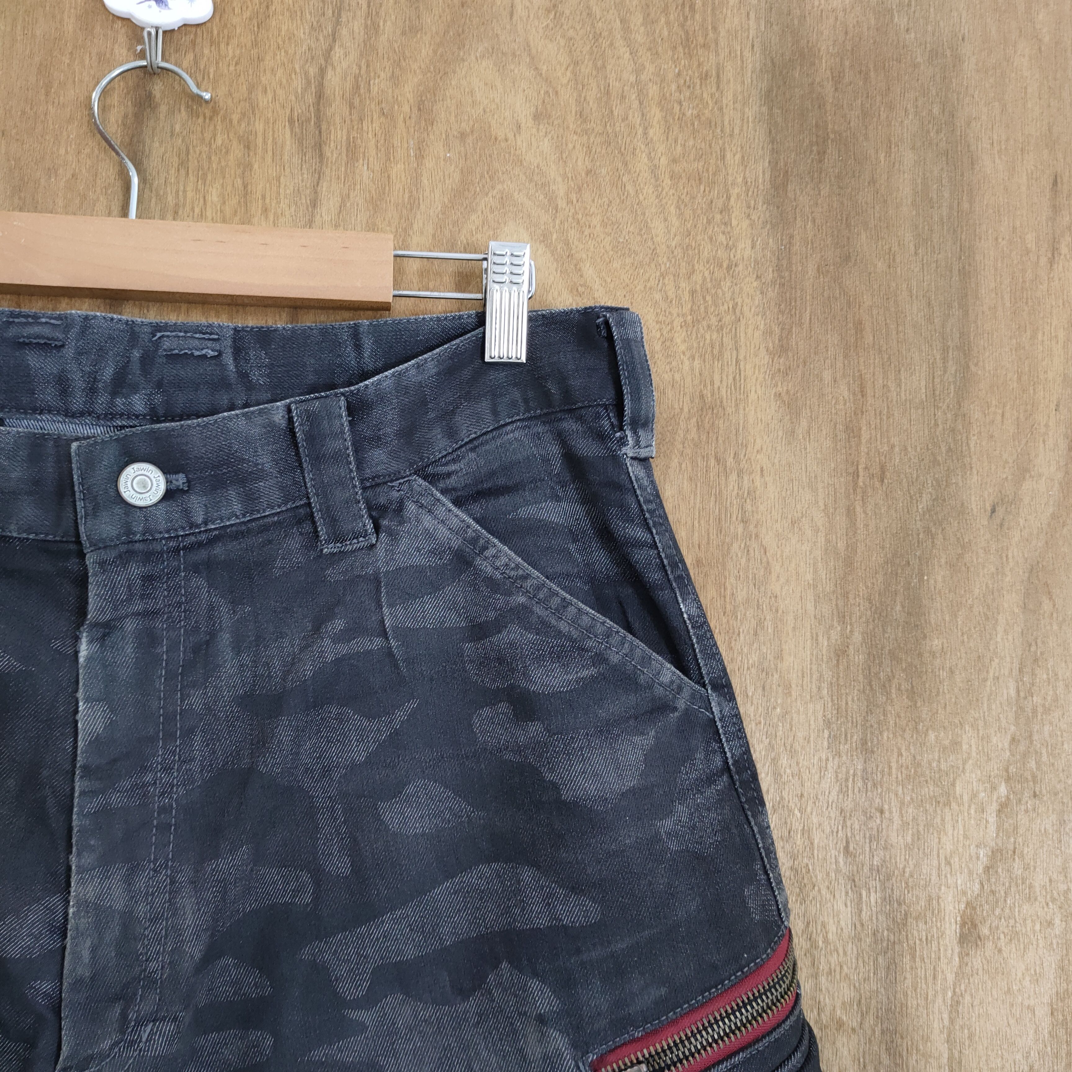 Japanese Brand × Vintage VINTAGE JAWIN BLACK CAMO CARGO PANTS Size US 33 - 5 Thumbnail
