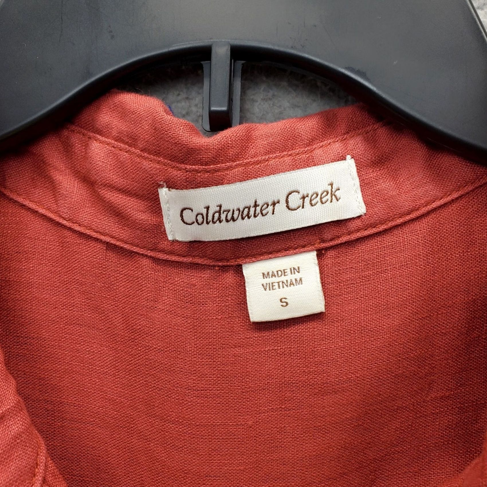 Coldwater Creek Coldwater Creek Shirt Womens S Dark Red Chest Pocket Short Sleeve Button-Up Size S / US 4 / IT 40 - 4 Thumbnail