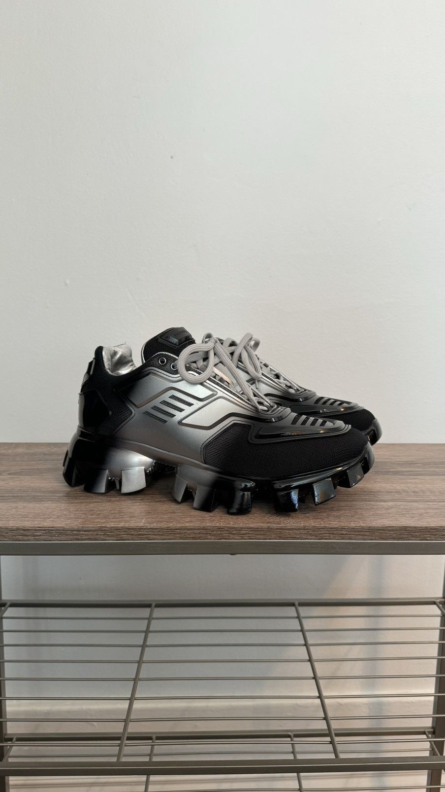 image of Prada Cloudbust Thunder Lug Sole Sneaker Us 8.5 in Black, Men's