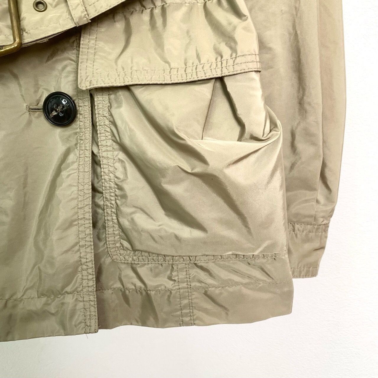Burberry Burberry Brit Womens Khaki Double-Breasted Belted Trench Coa Size XS / US 0-2 / IT 36-38 - 4 Thumbnail