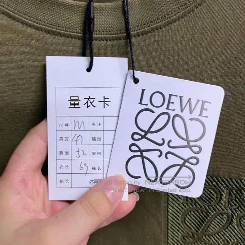 Loewe LOEWE Olive Green Logo Print T. Size US M / EU 48-50 / 2 - 4 Thumbnail