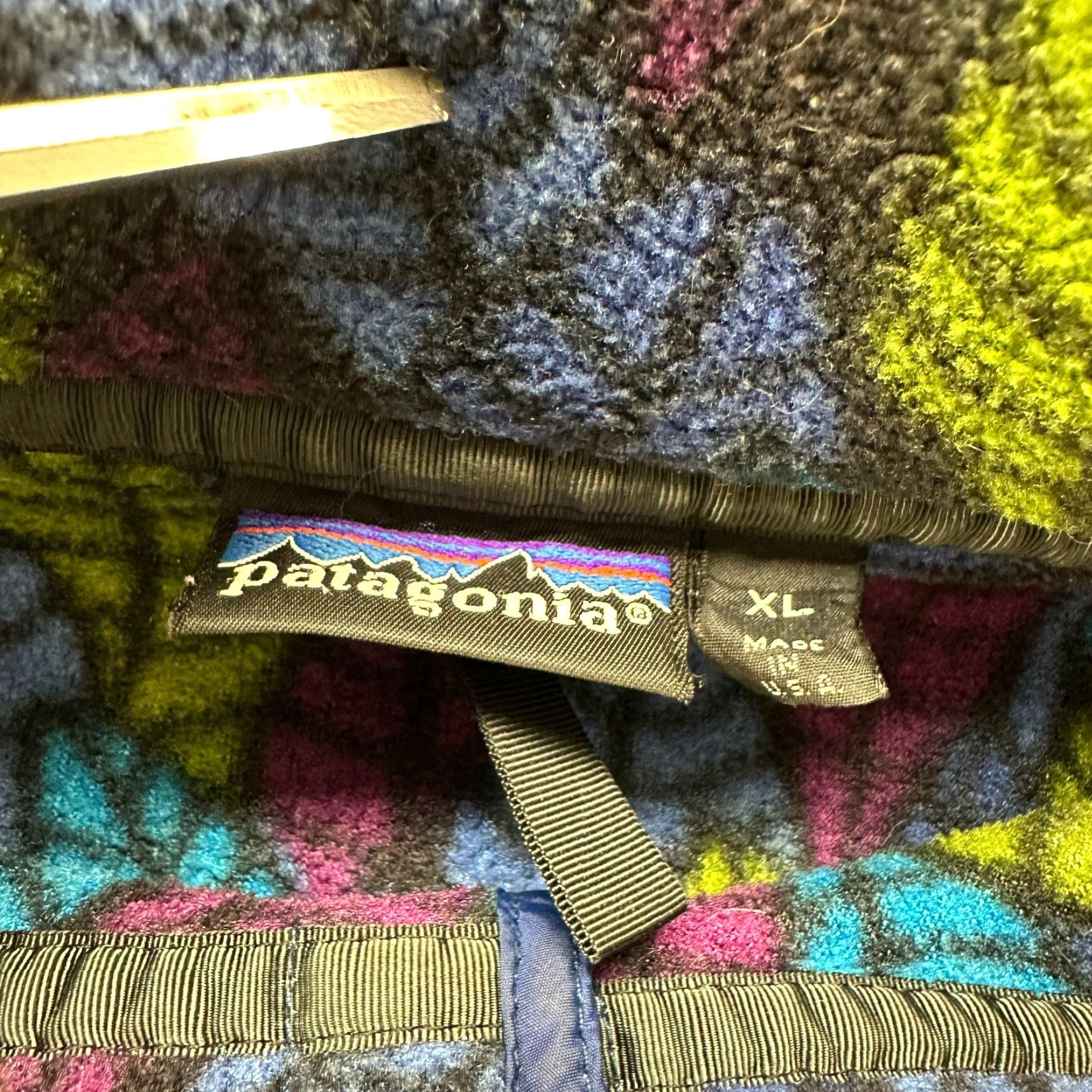 Patagonia VINTAGE Patagonia Pullover Sweatshirt Mens XL Blue Fleece Snap Synchilla Leaf Print USA 90s Hoodie? Size US XL / EU 56 / 4 - 6 Thumbnail