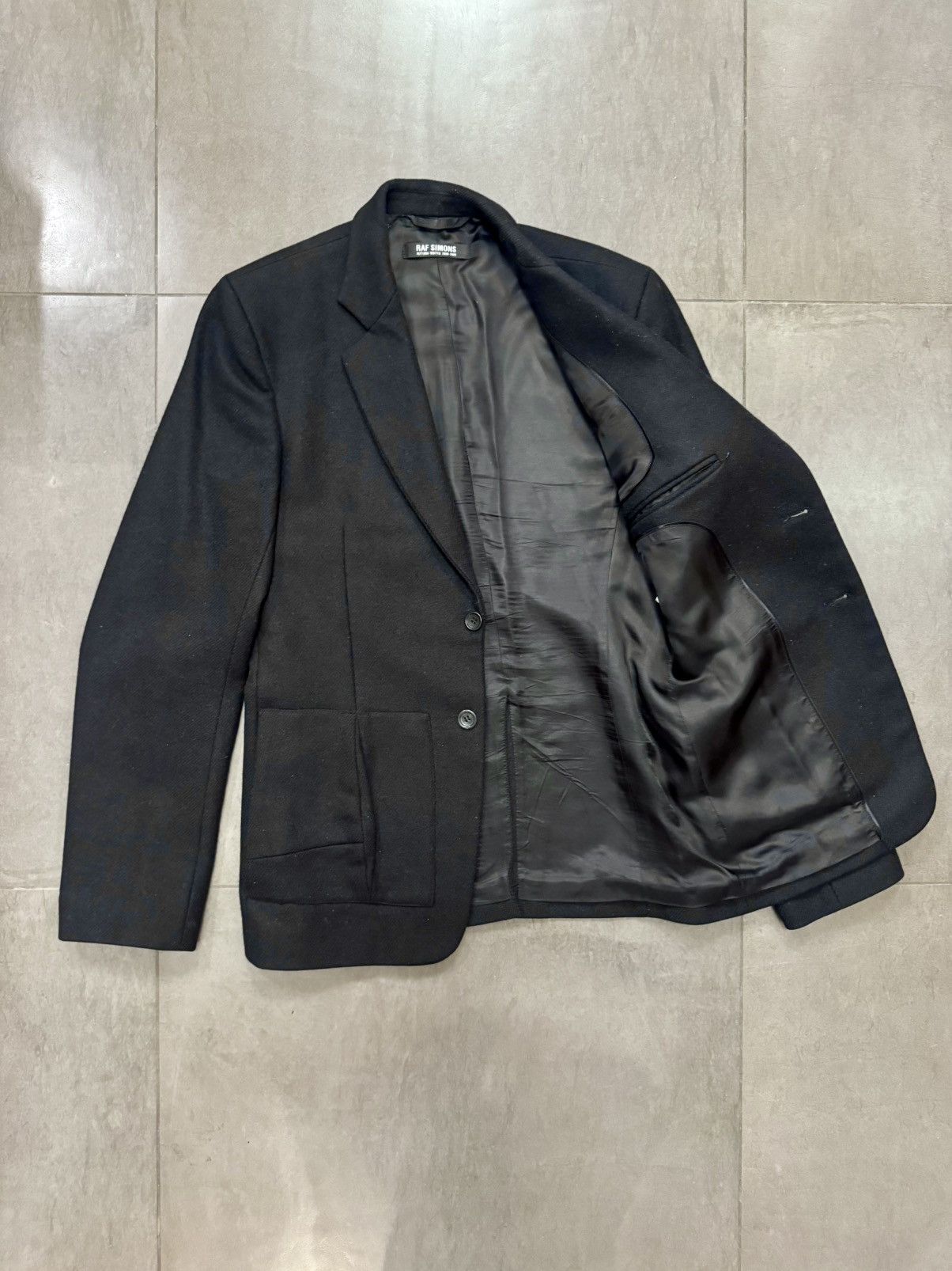 Raf Simons Raf Simons AW08-09 Wool Black Blazer, EU 48, Archive Piece Size 48R - 6 Thumbnail