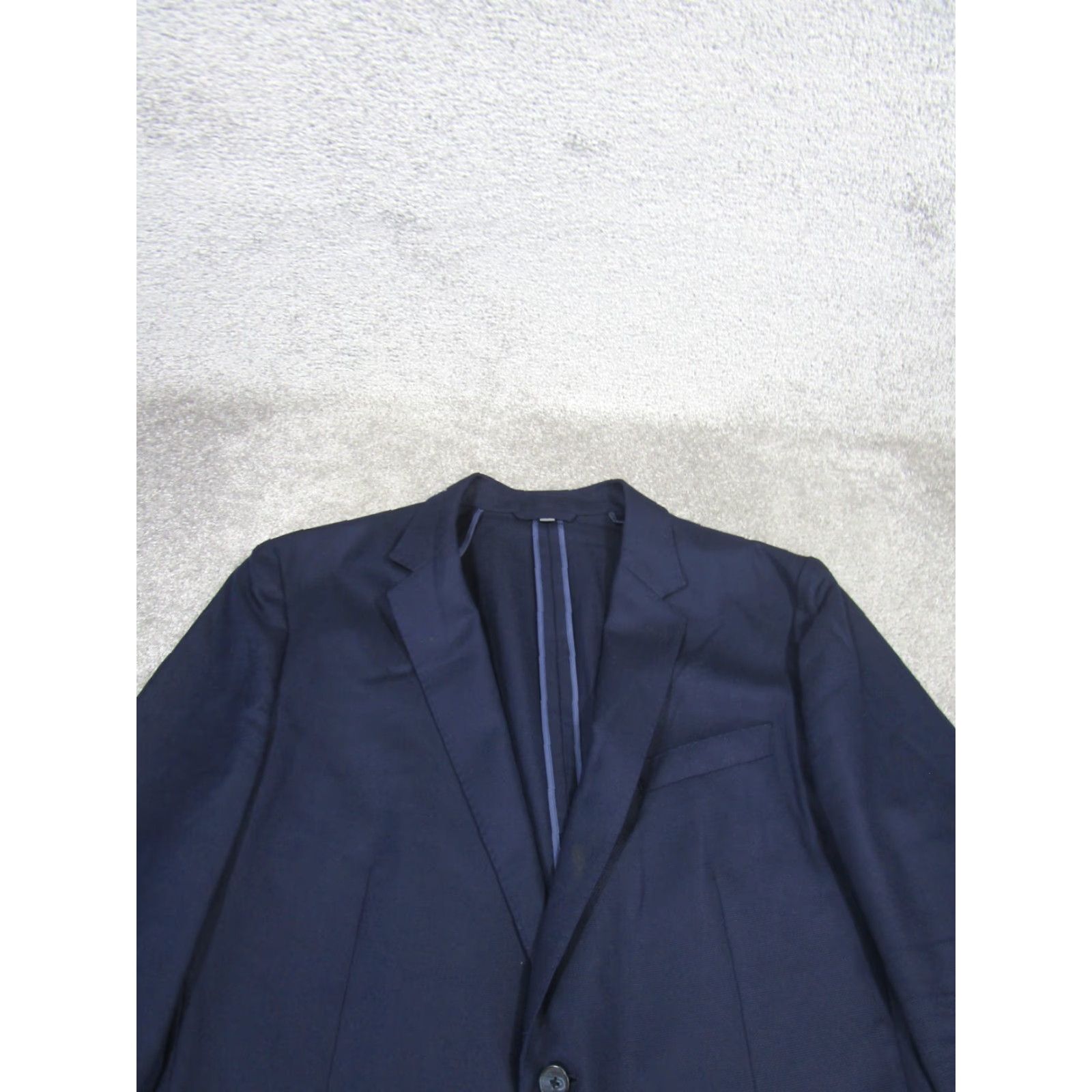 Bonobos Bonobos Blazer Mens 44R Blue Wool Single-Breasted Jacket Coat, 2 Piece, Solid, Regular Fit, Wool Blazer, Blue Mens 44R Size 44R - 2 Thumbnail
