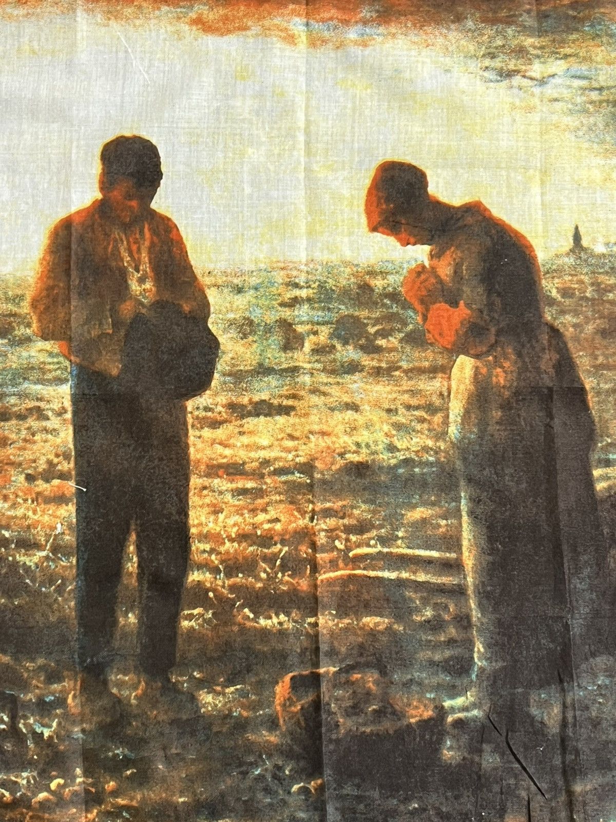 Vintage Vintage Jean-Francois Millet The Angelus Handkerchief Size ONE SIZE - 6 Thumbnail